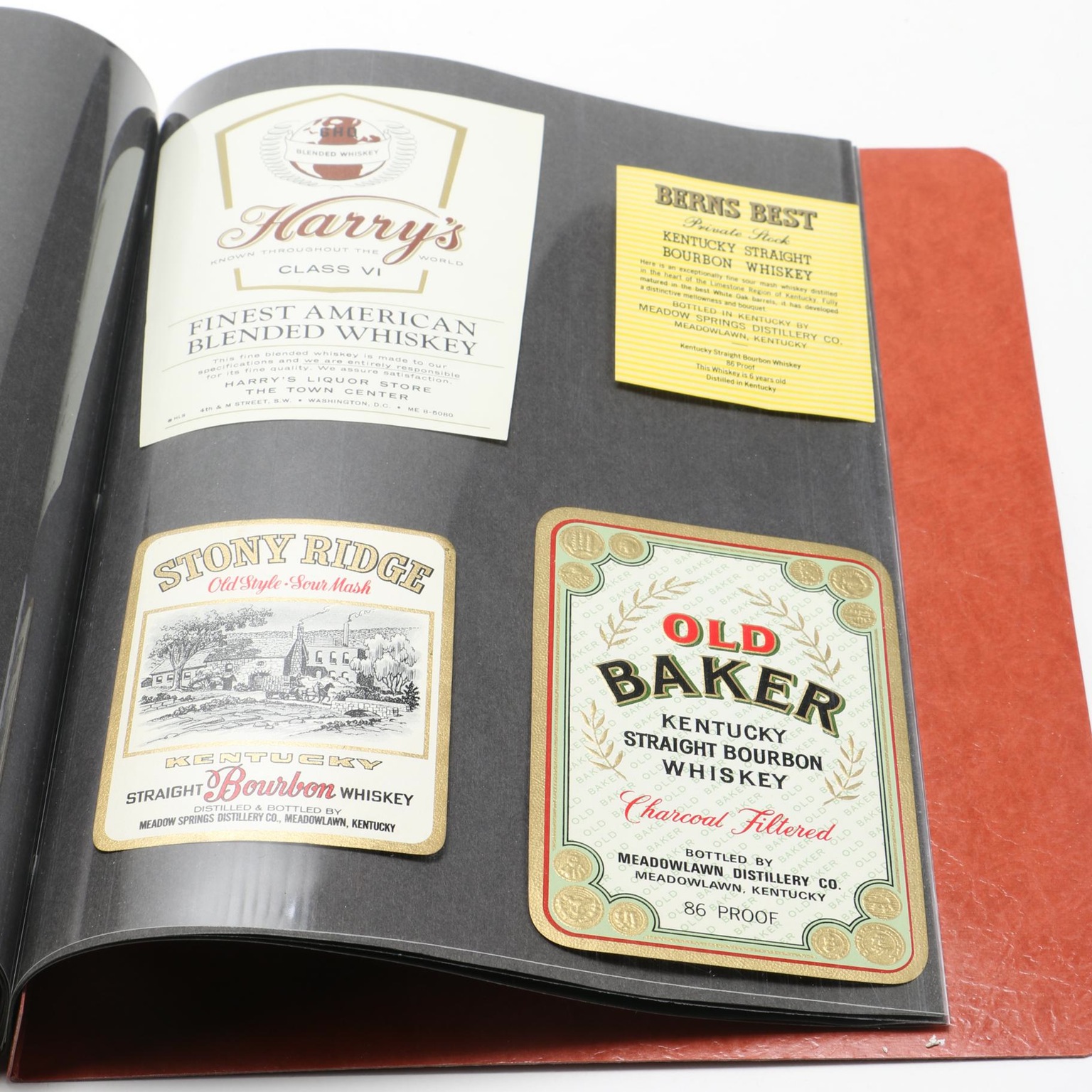 Circa 1940s Kentucky Bourbon Labels