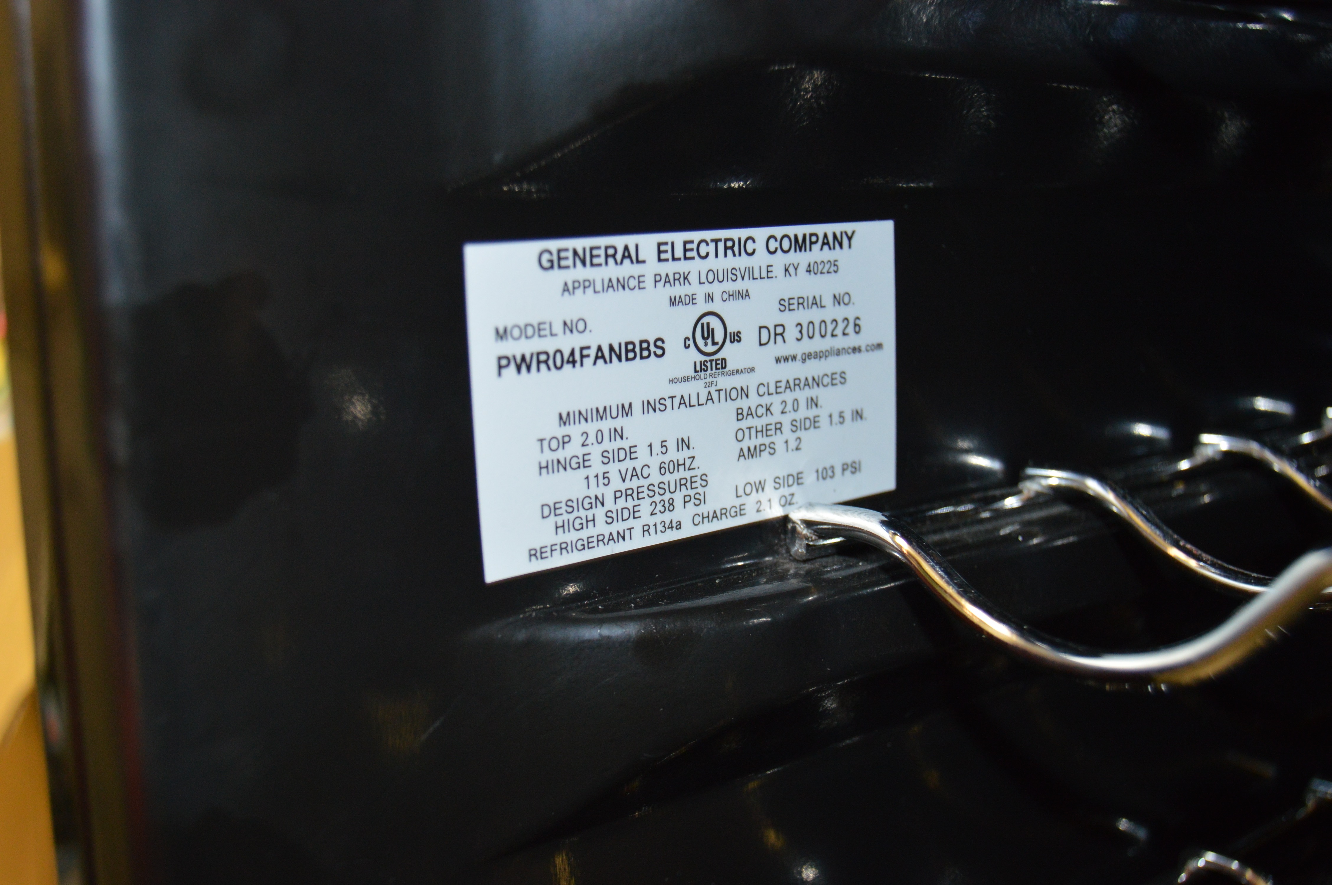 General Electric "Profile" Stainless Steel Wine Cooler