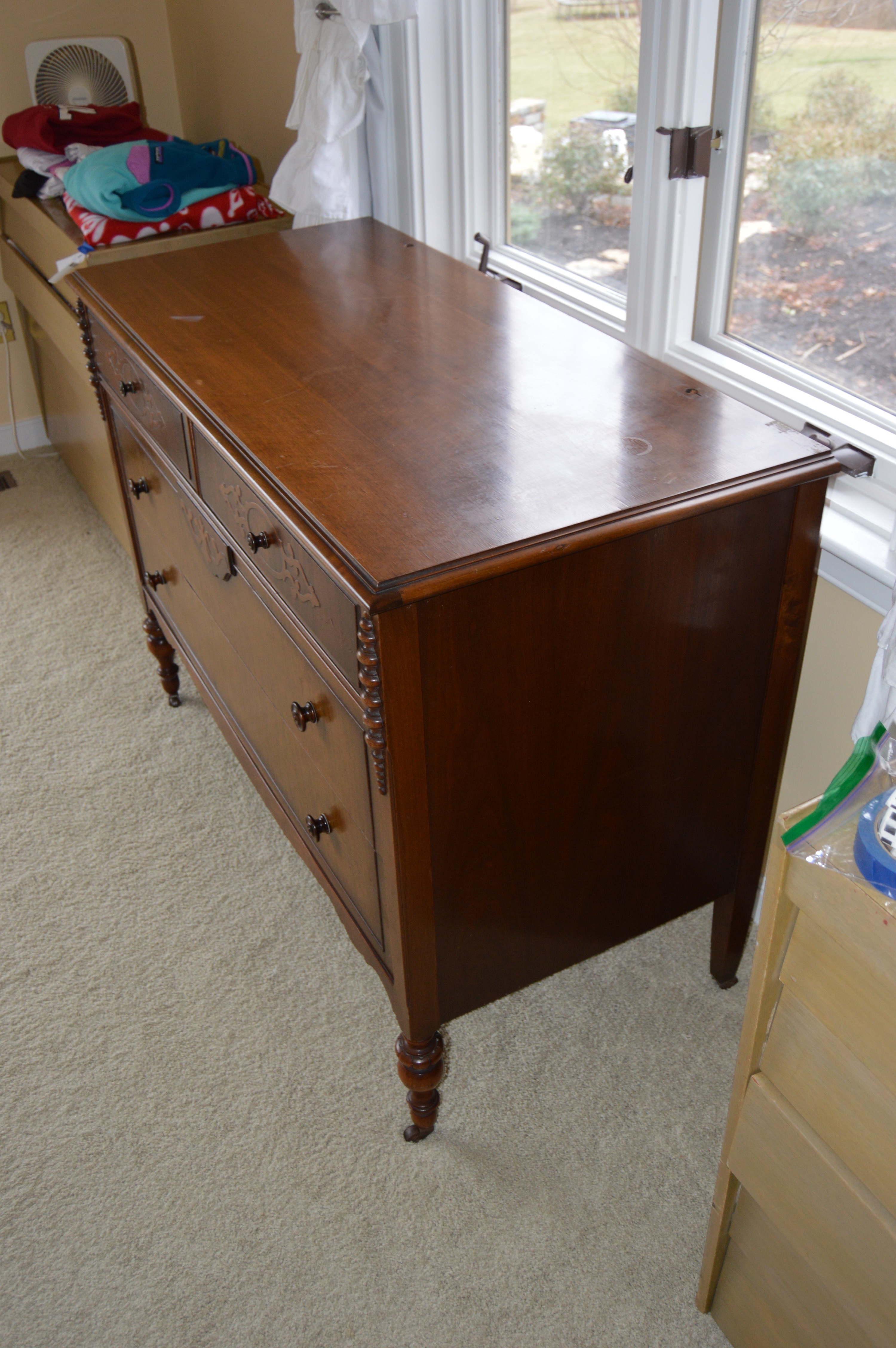 Antique Victorian Maple Chest of Drawers