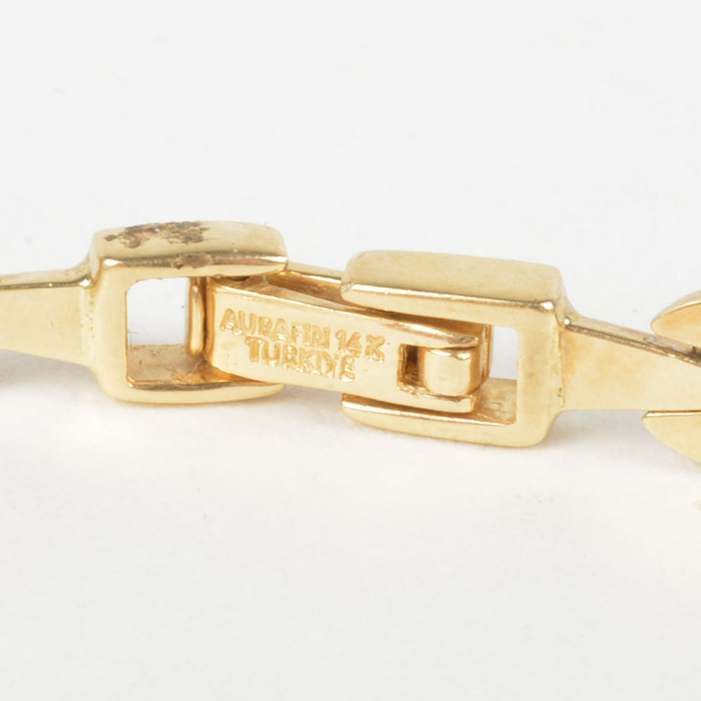 14K Yellow and White Gold Aurafin Bracelet