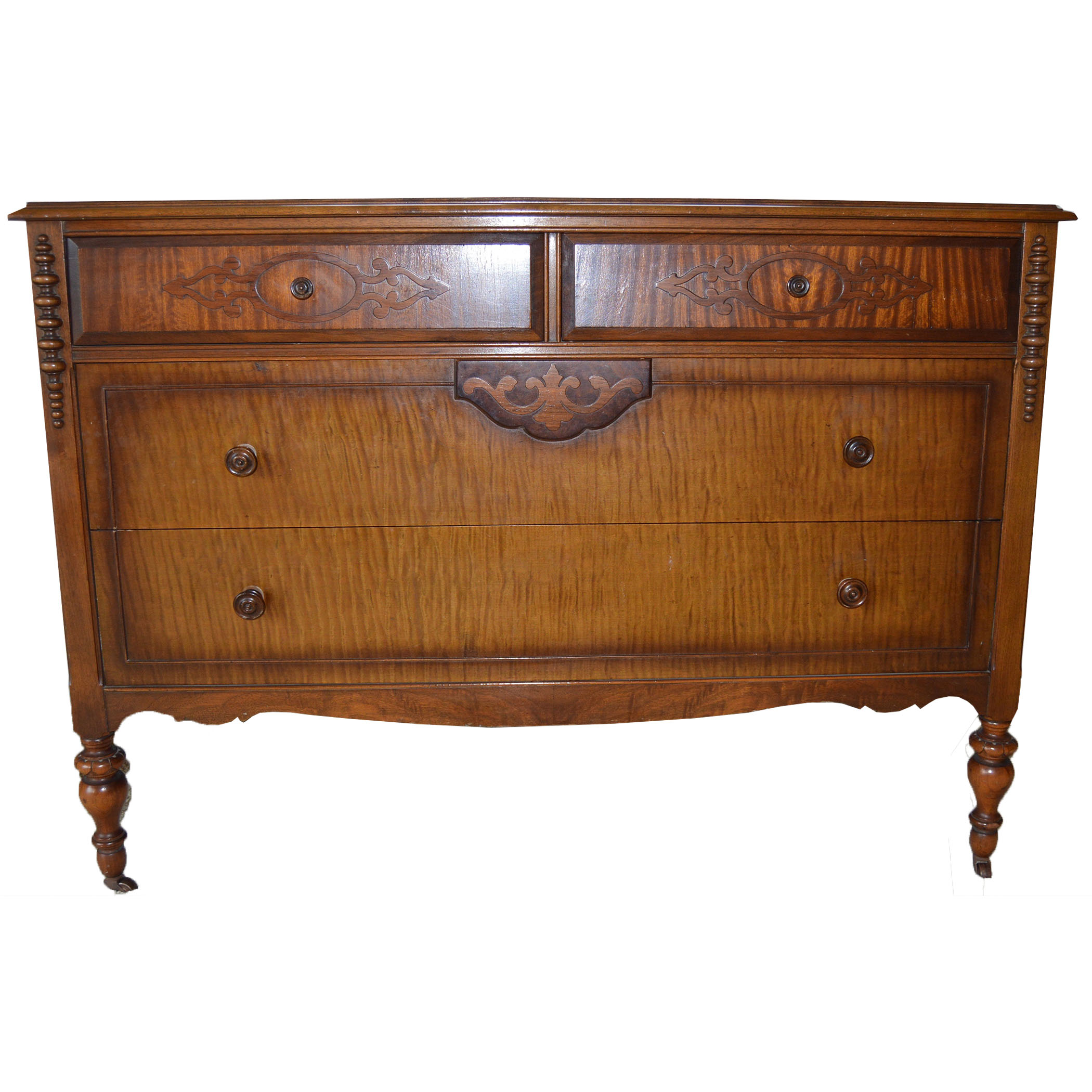 Antique Victorian Maple Chest of Drawers