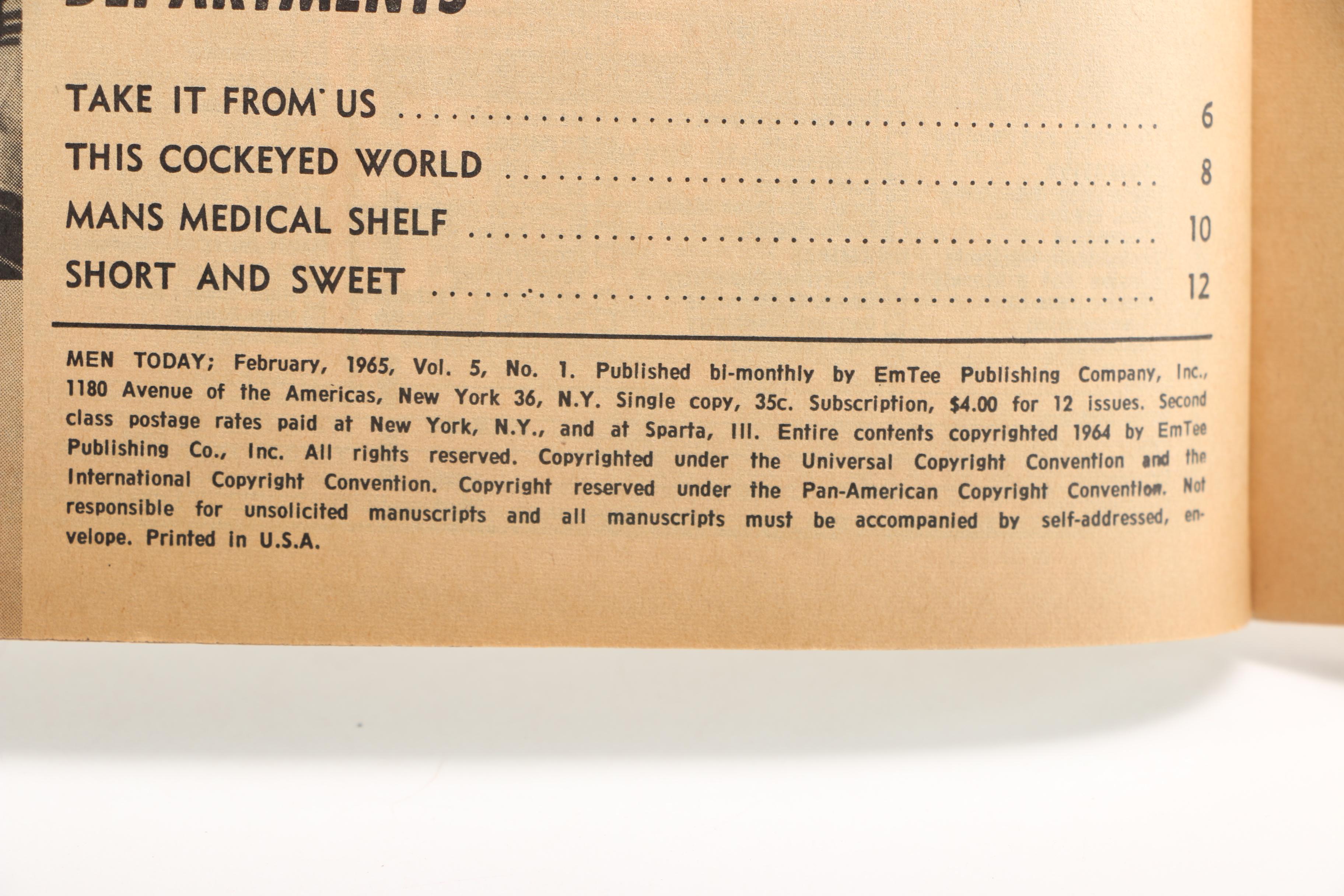 1965 "Men Today" Magazine