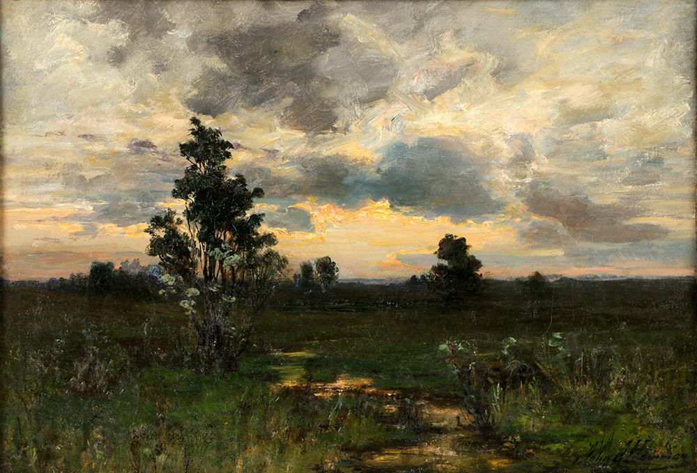 John J. Hammer Oil Painting on Canvas of Landscape