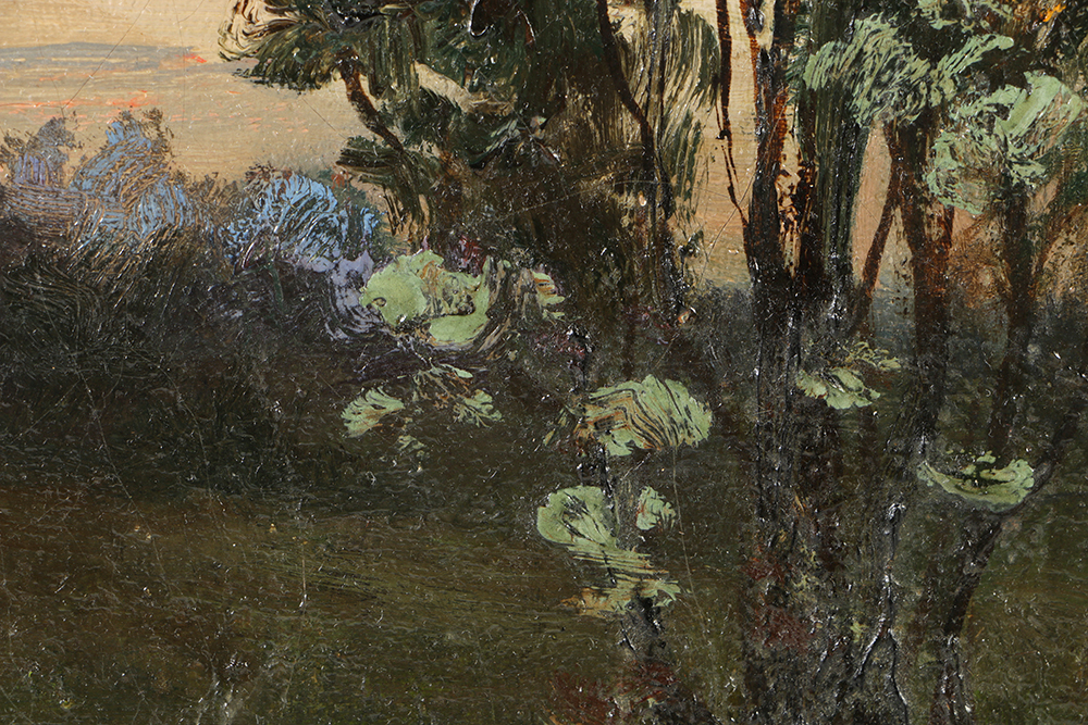 John J. Hammer Oil Painting on Canvas of Landscape