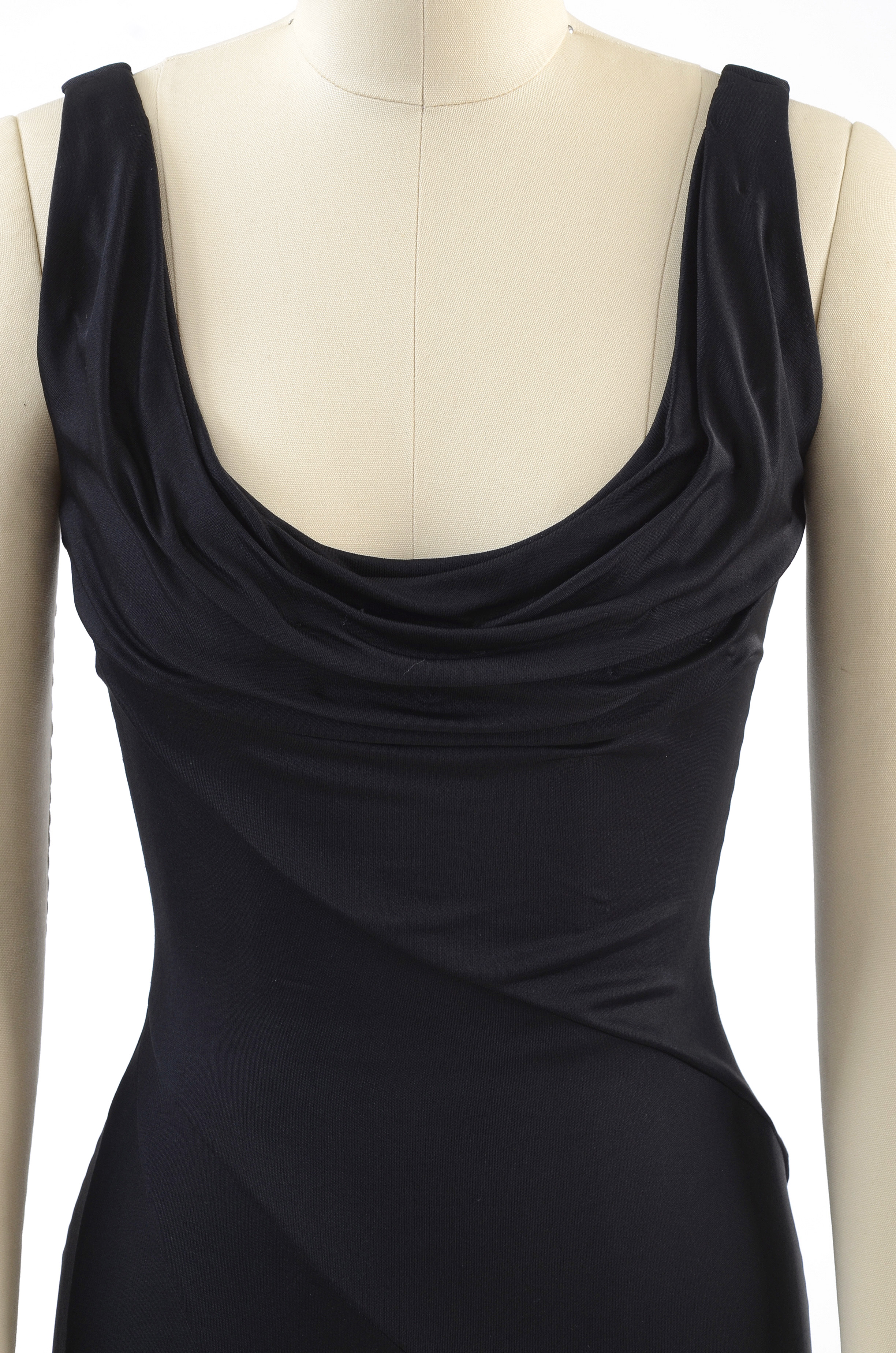 Gianni Versace Couture Body Con Sexy Black Sleeveless Cocktail Dress New With Tag