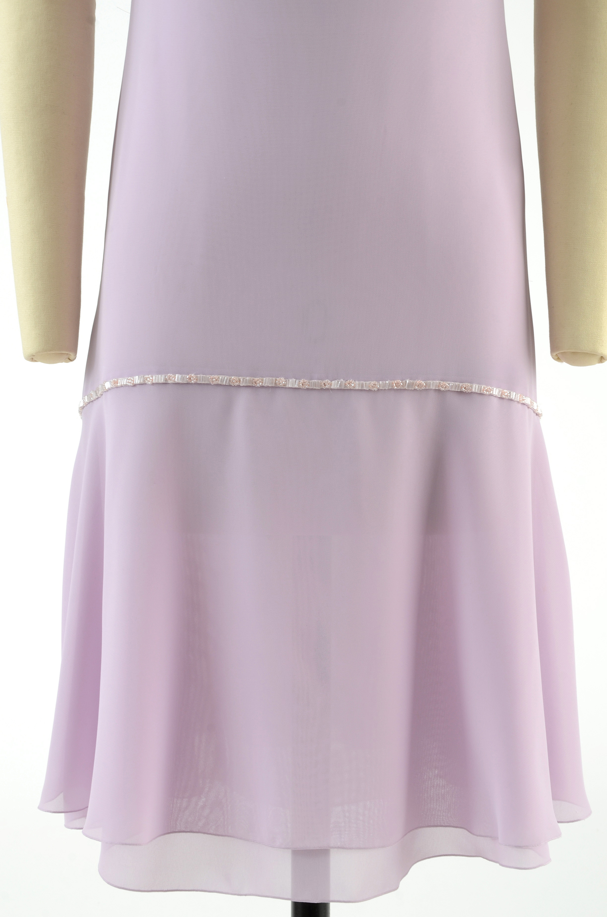 Chanel Boutique Lavender Sleeveless Dress Embellished with Beads