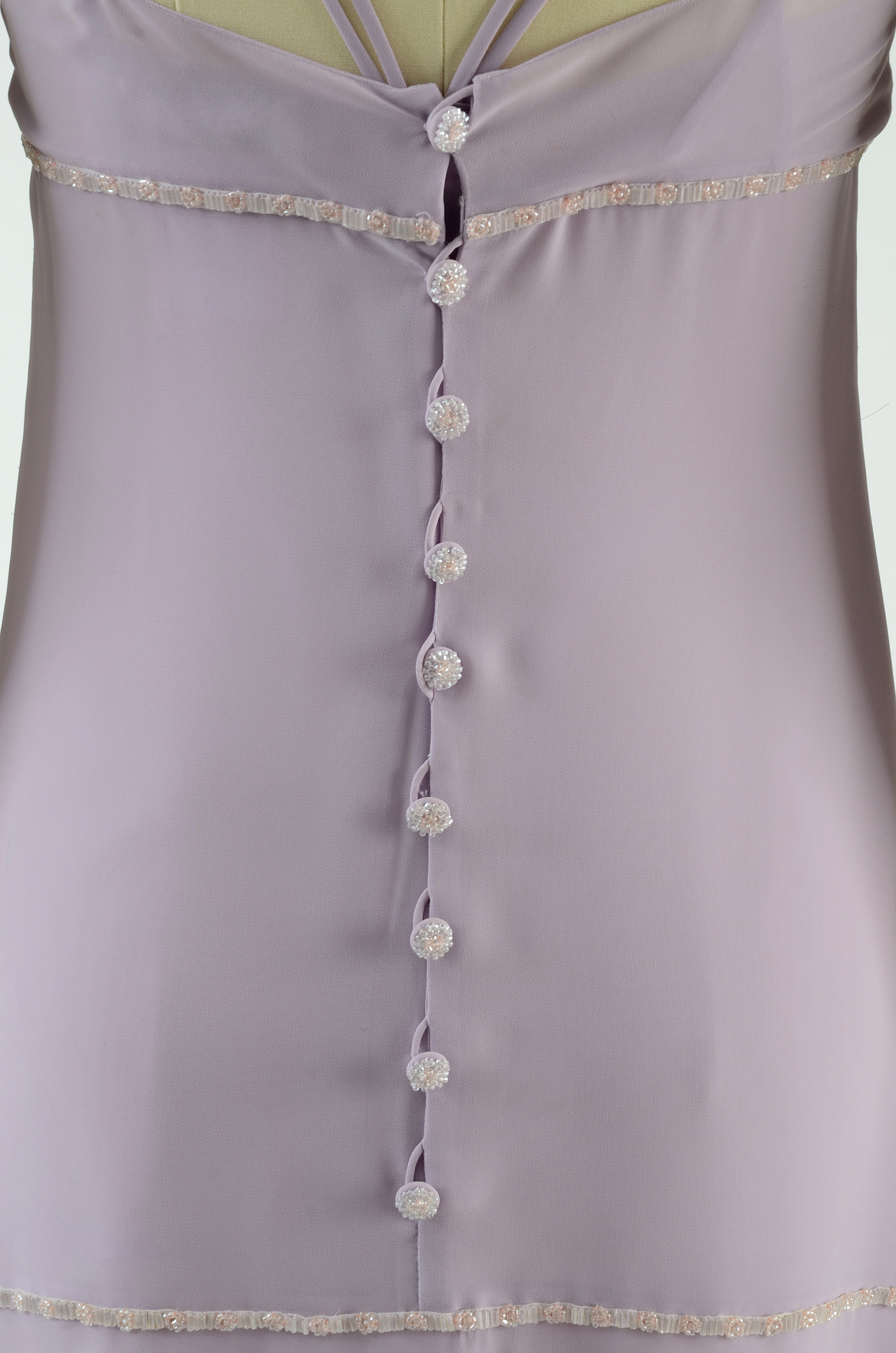 Chanel Boutique Lavender Sleeveless Dress Embellished with Beads