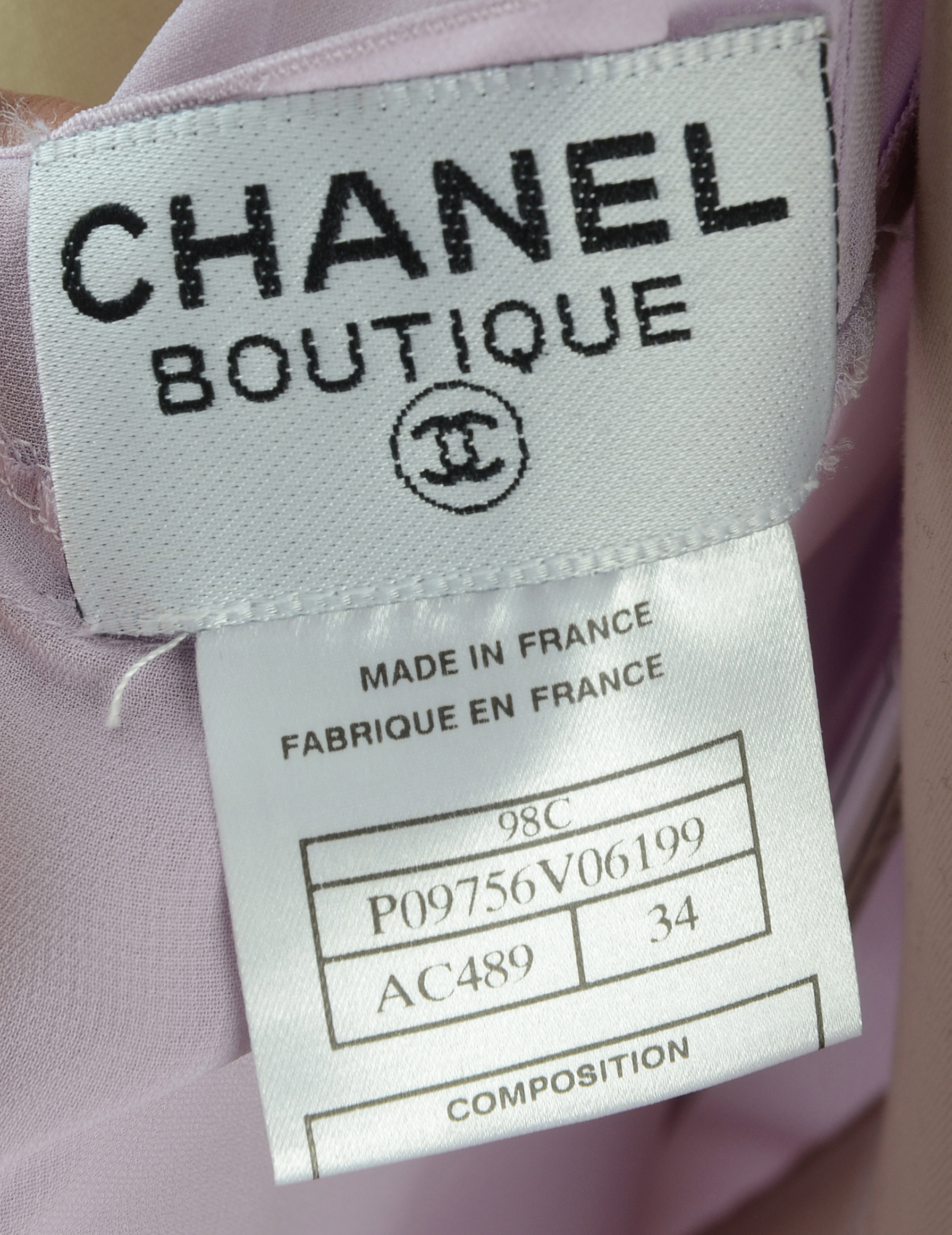 Chanel Boutique Lavender Sleeveless Dress Embellished with Beads