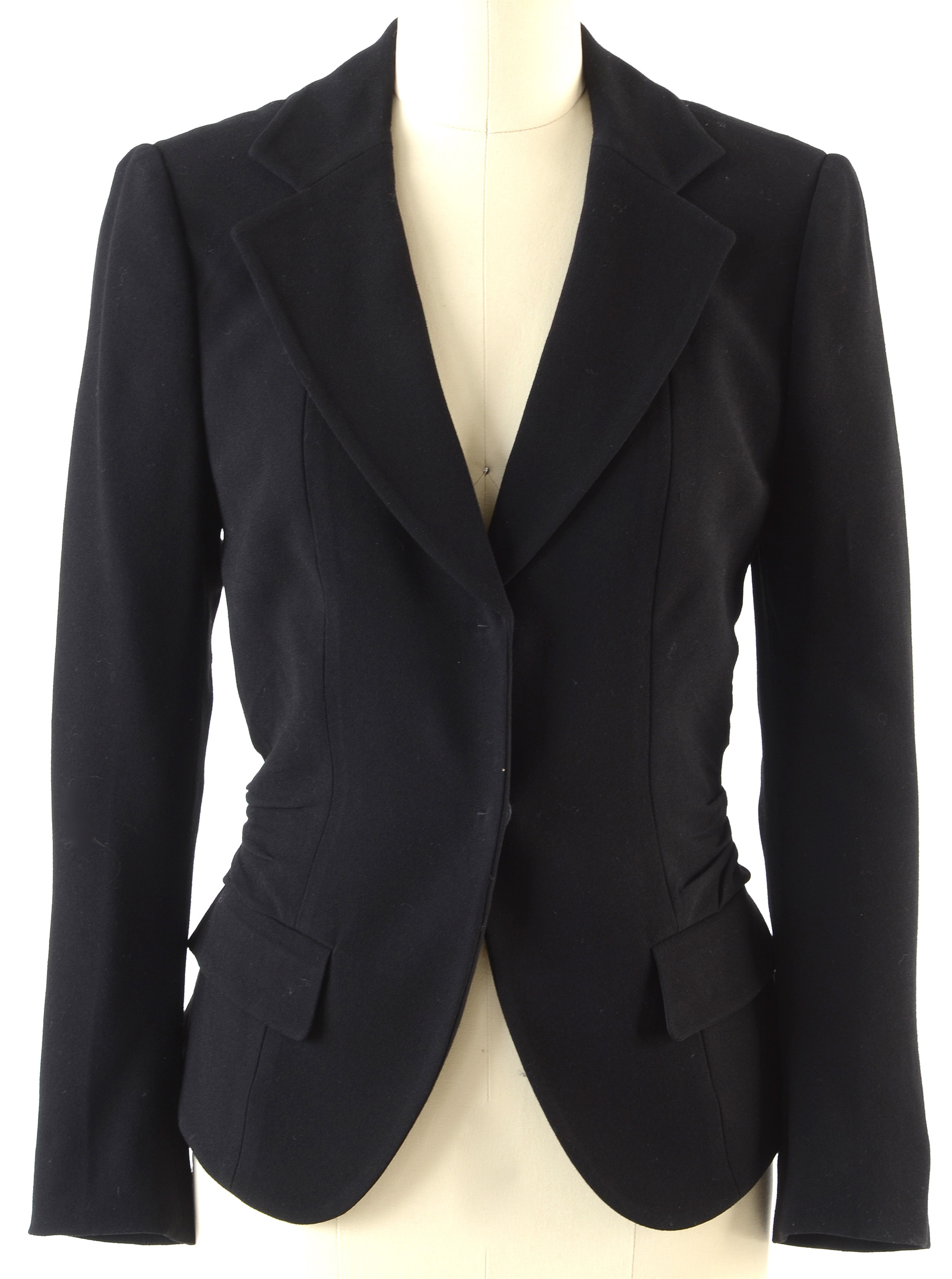 Prada Black Hidden Snap Front Blazer