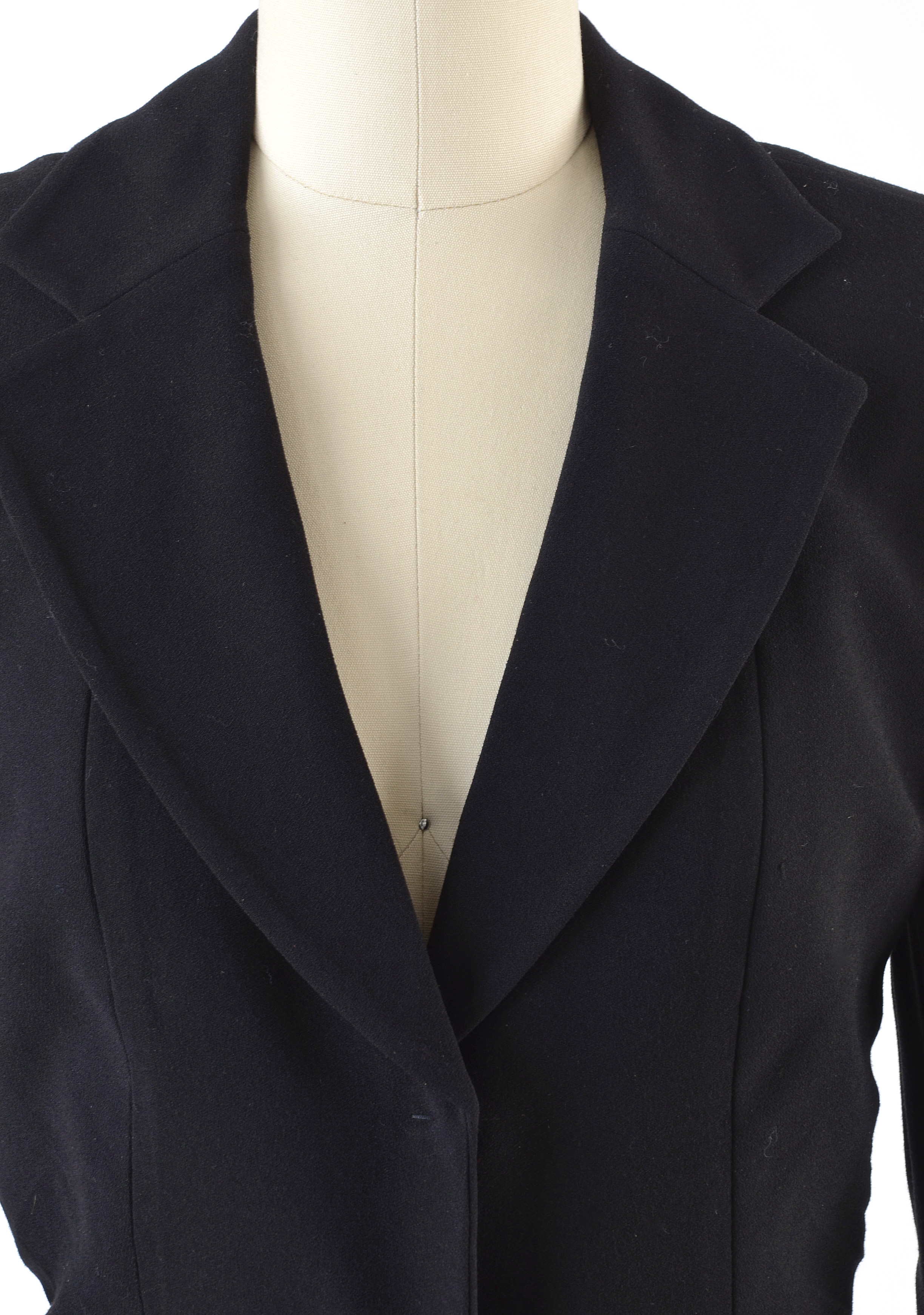 Prada Black Hidden Snap Front Blazer