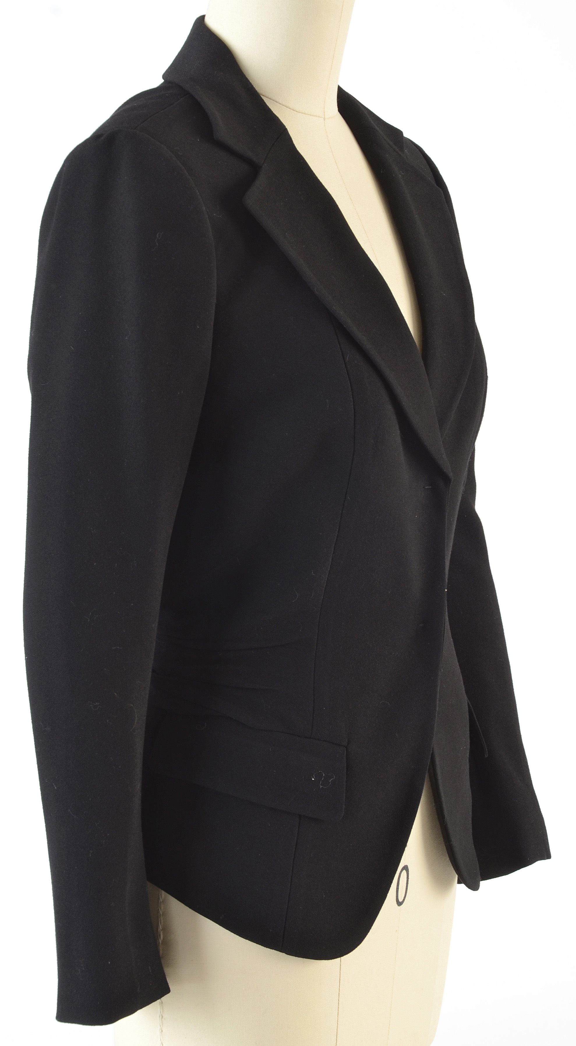 Prada Black Hidden Snap Front Blazer