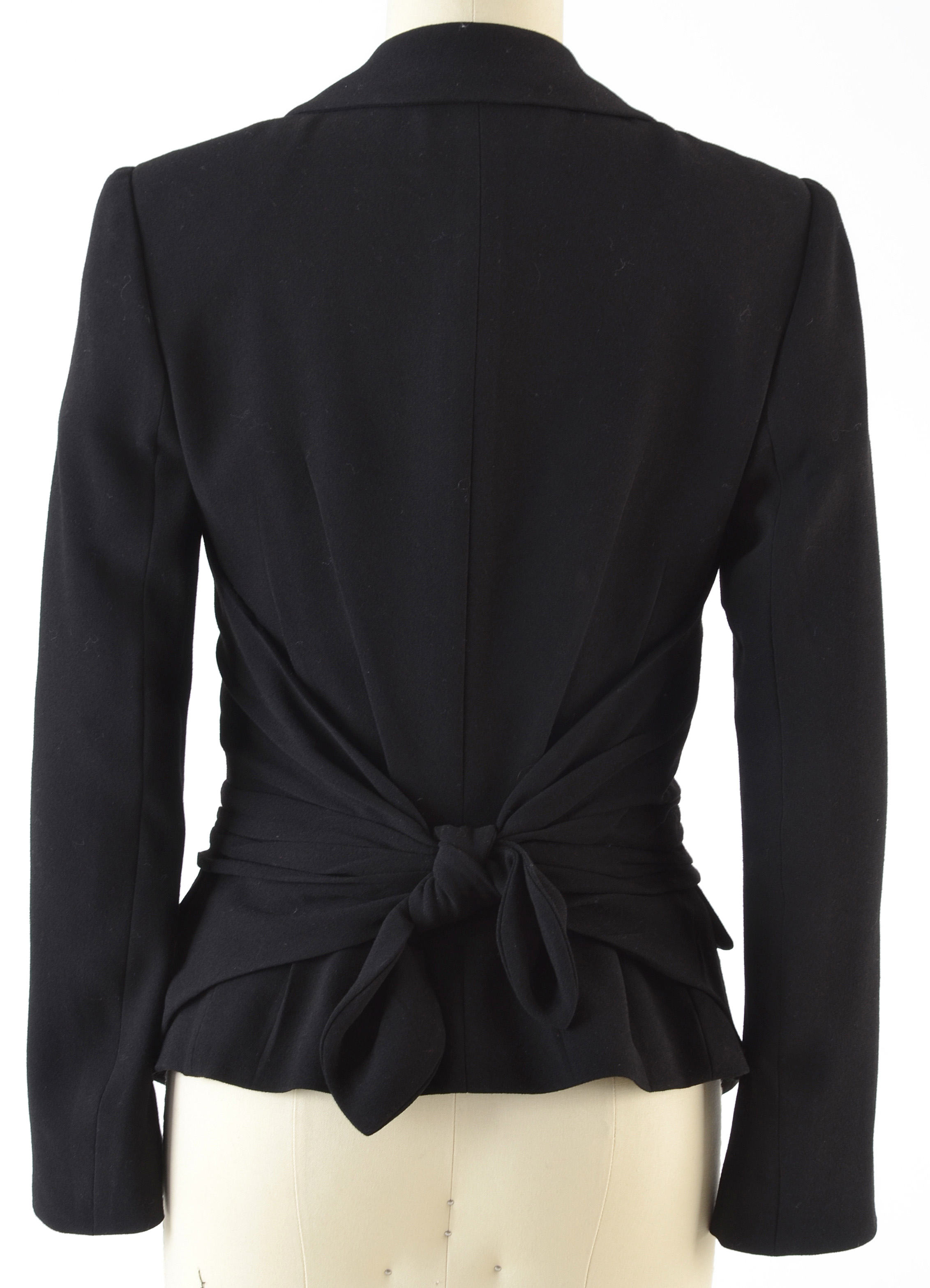 Prada Black Hidden Snap Front Blazer
