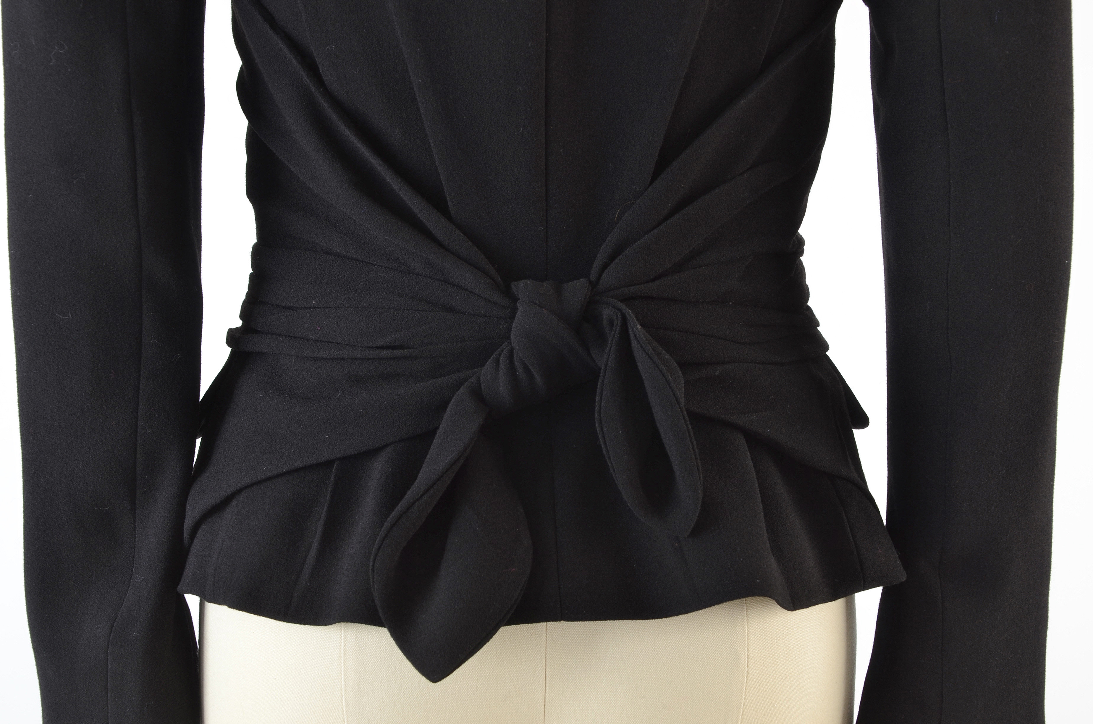 Prada Black Hidden Snap Front Blazer