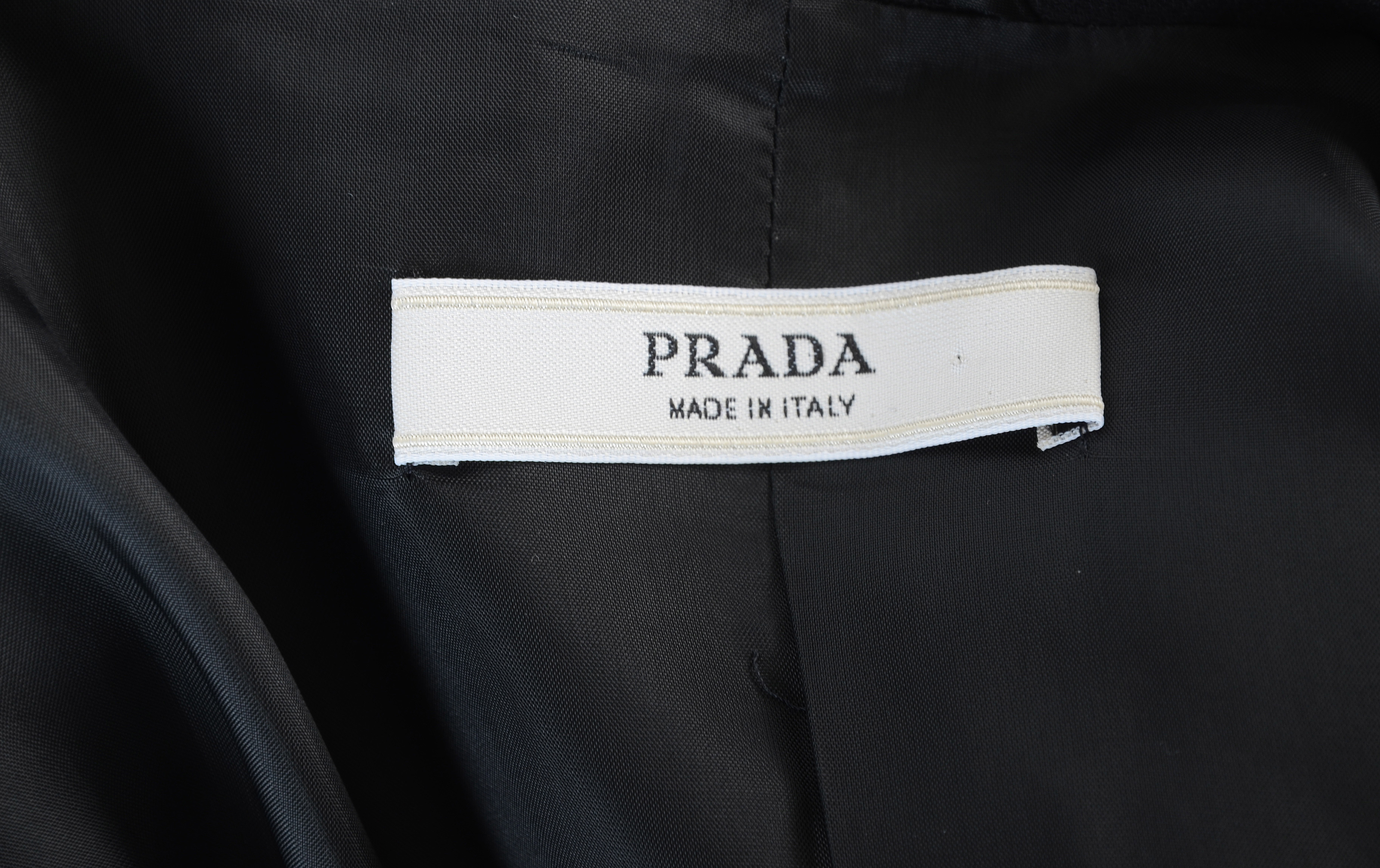 Prada Black Hidden Snap Front Blazer