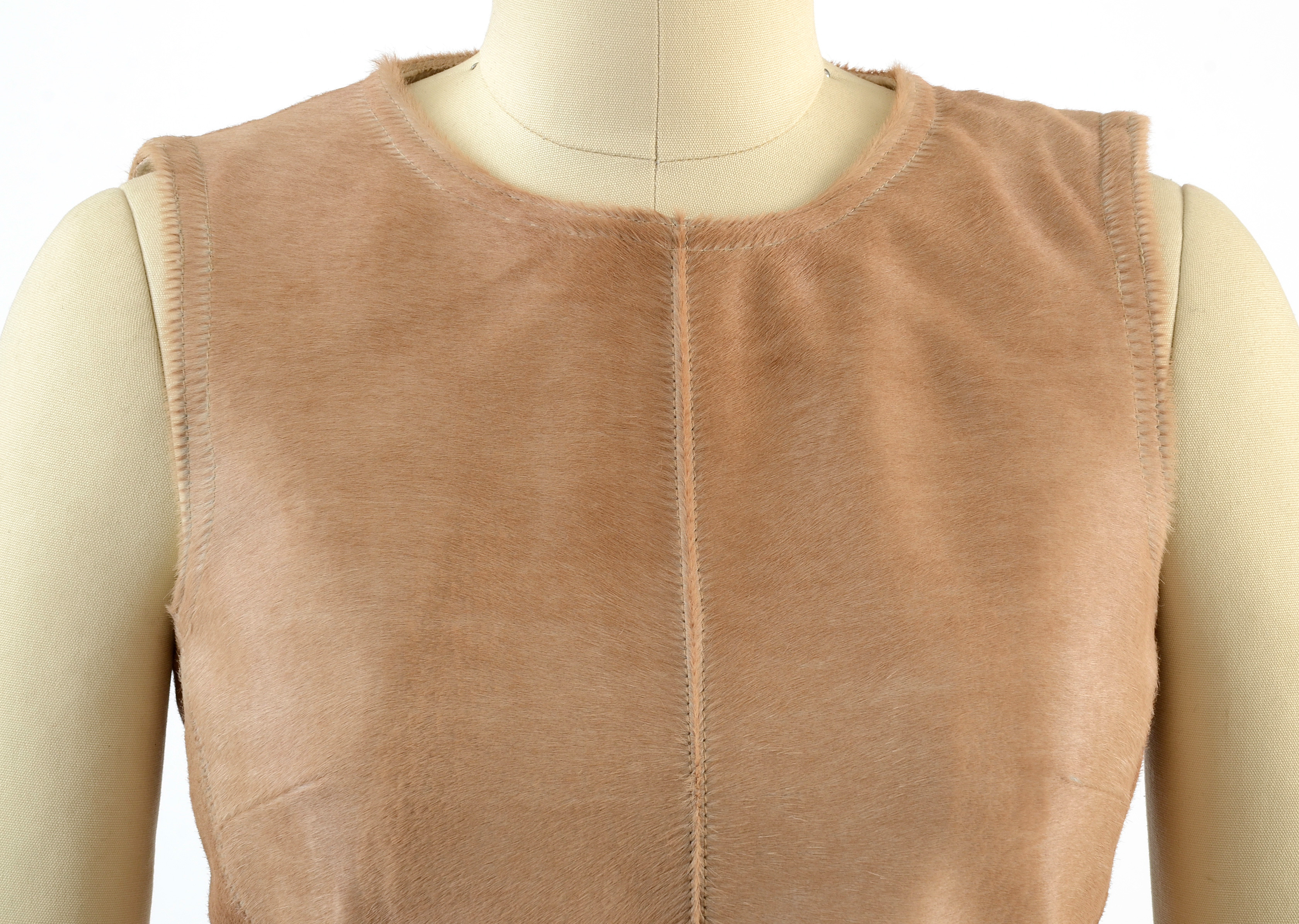 J. Mendel of Paris Ponyskin Leather Sleeveless Top and Matching Skirt