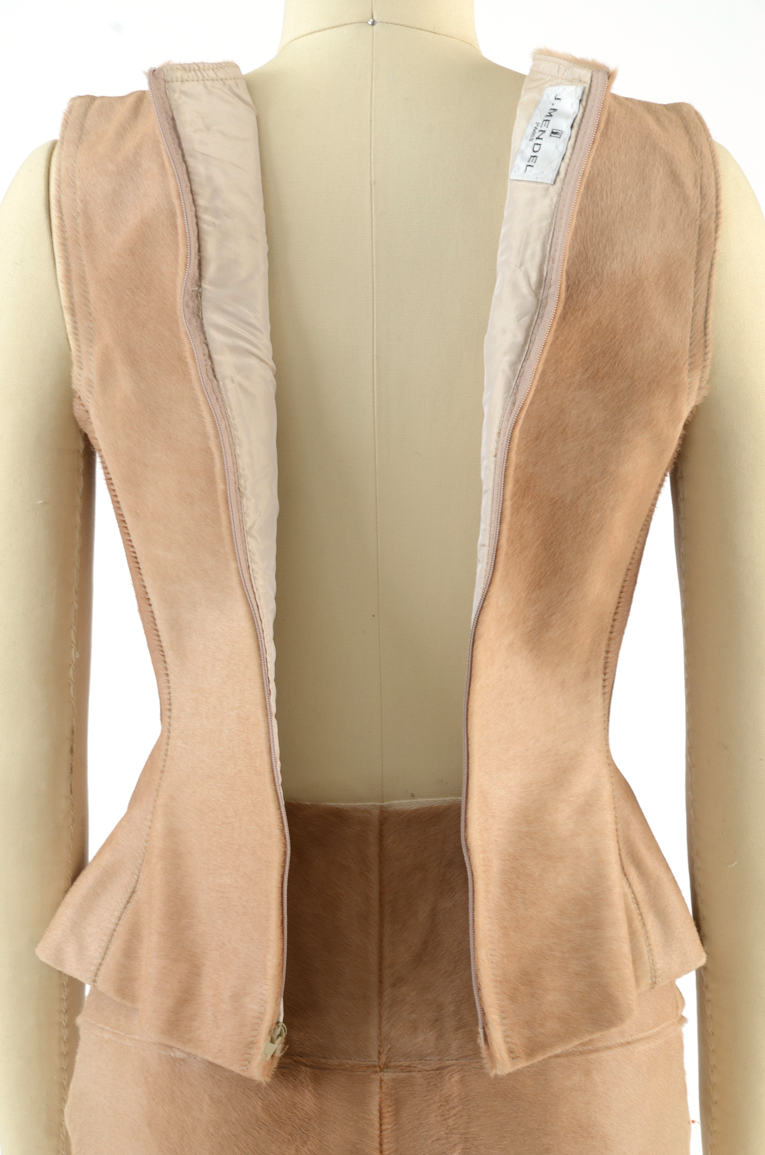 J. Mendel of Paris Ponyskin Leather Sleeveless Top and Matching Skirt