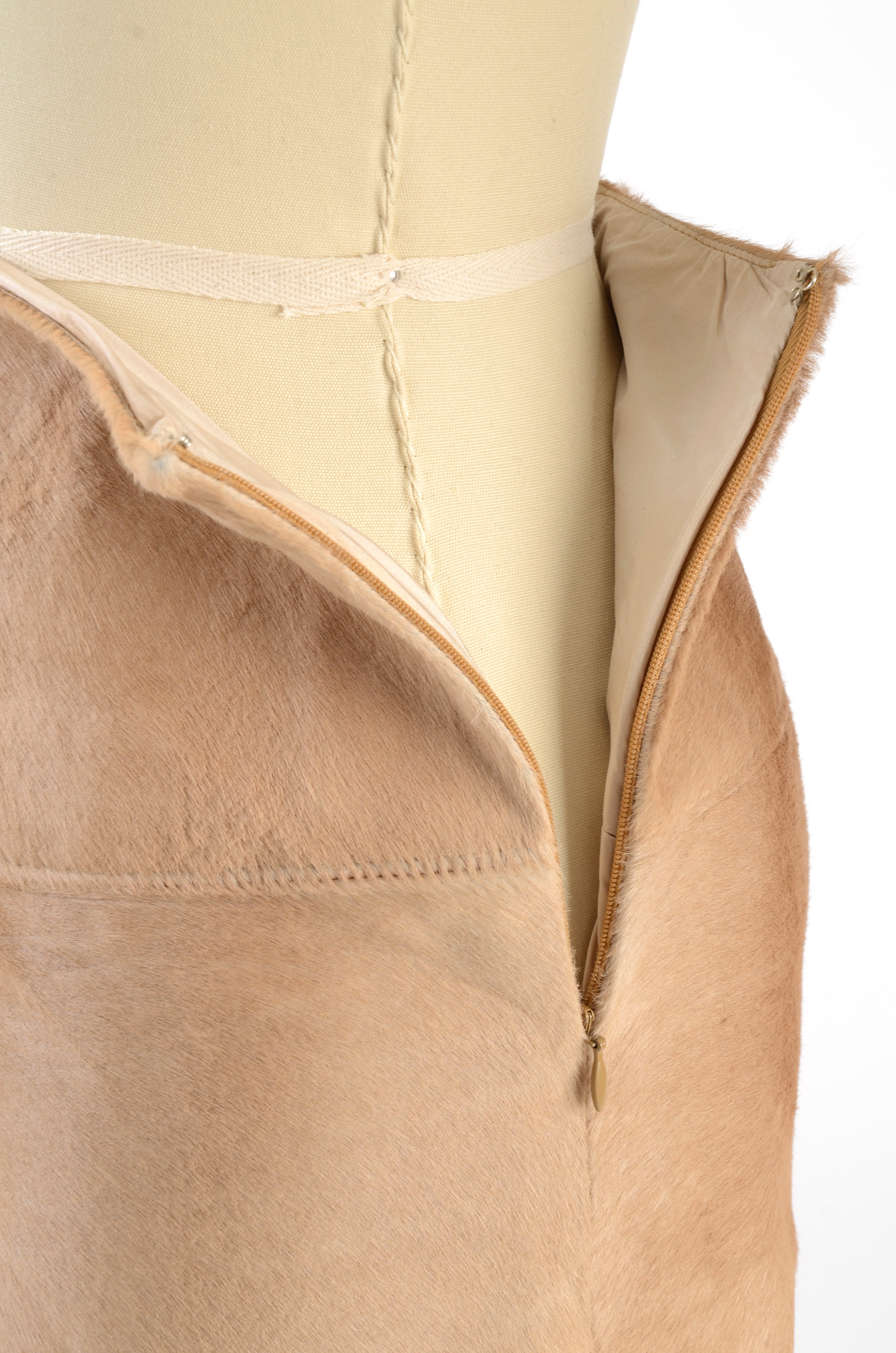 J. Mendel of Paris Ponyskin Leather Sleeveless Top and Matching Skirt