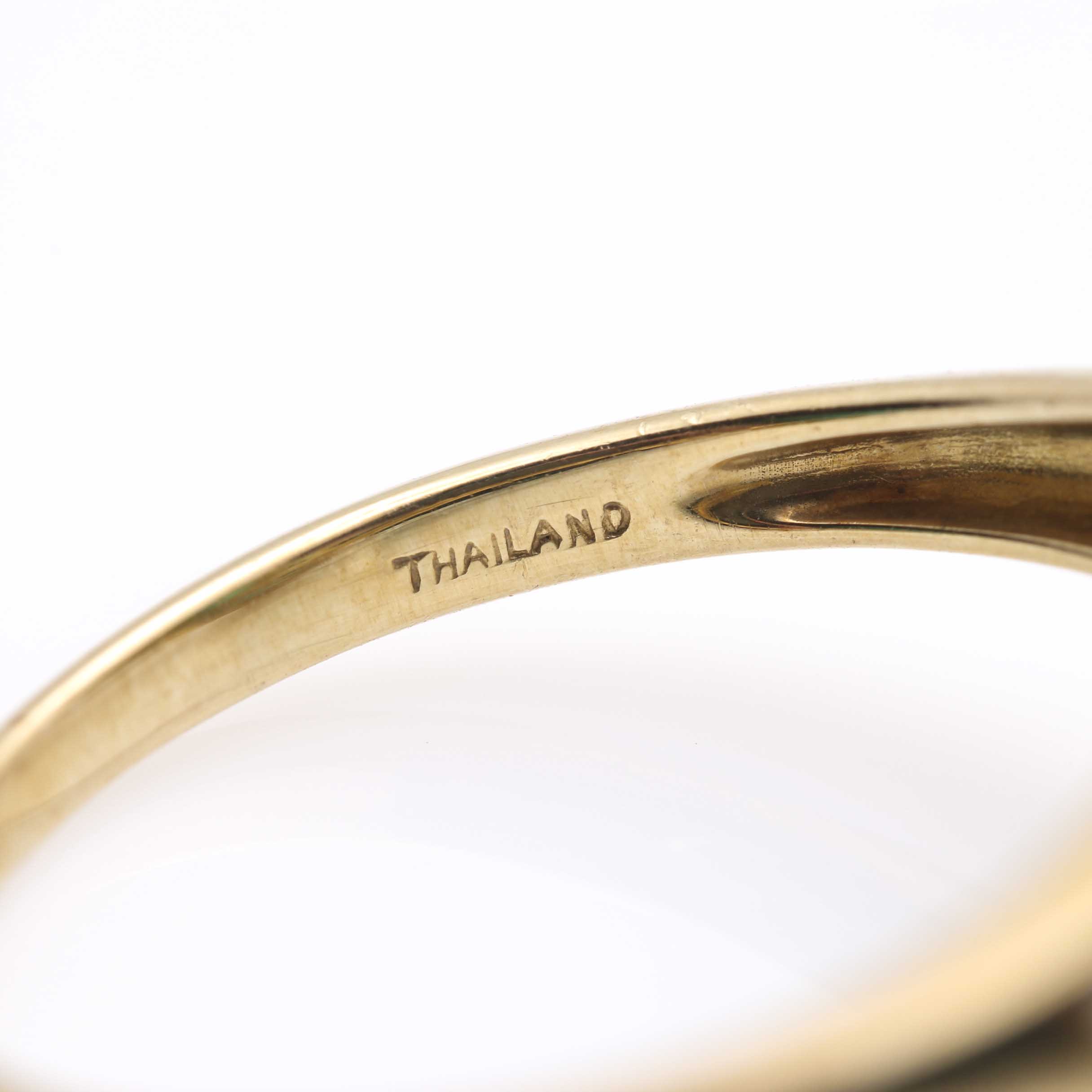 14K Yellow Gold Emerald and Diamond Ring