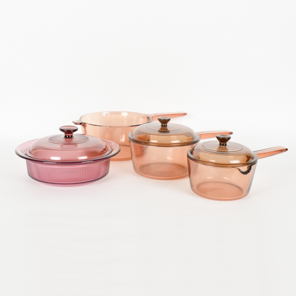 Collection of Corning "Vision" Glass Cookware