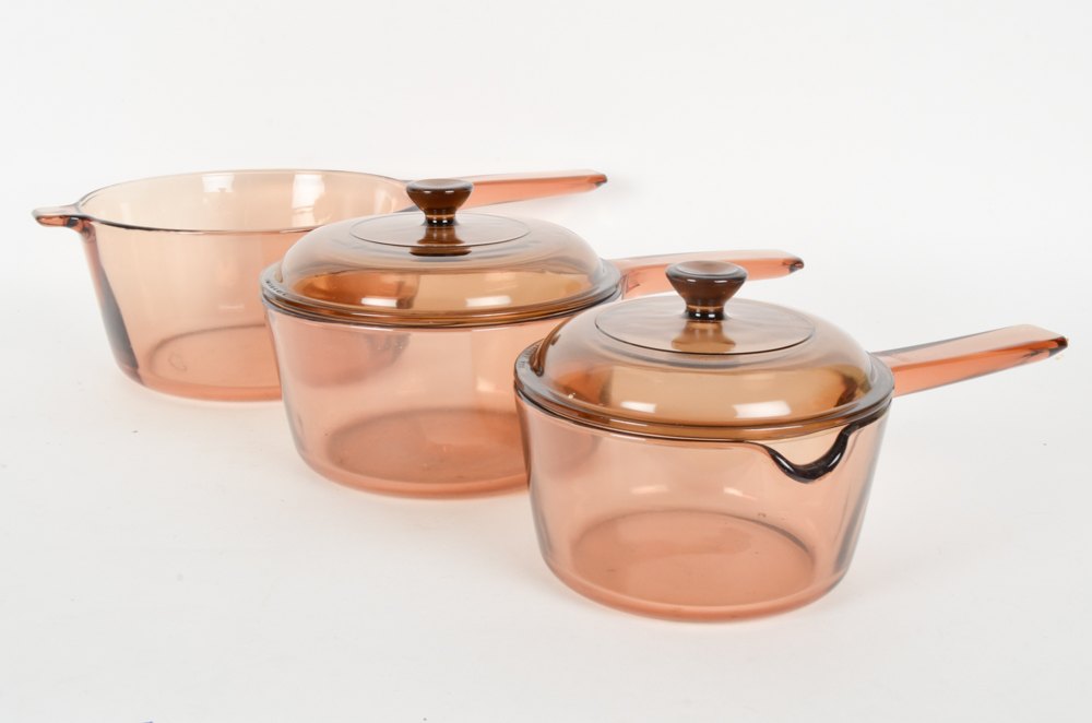 Collection of Corning "Vision" Glass Cookware