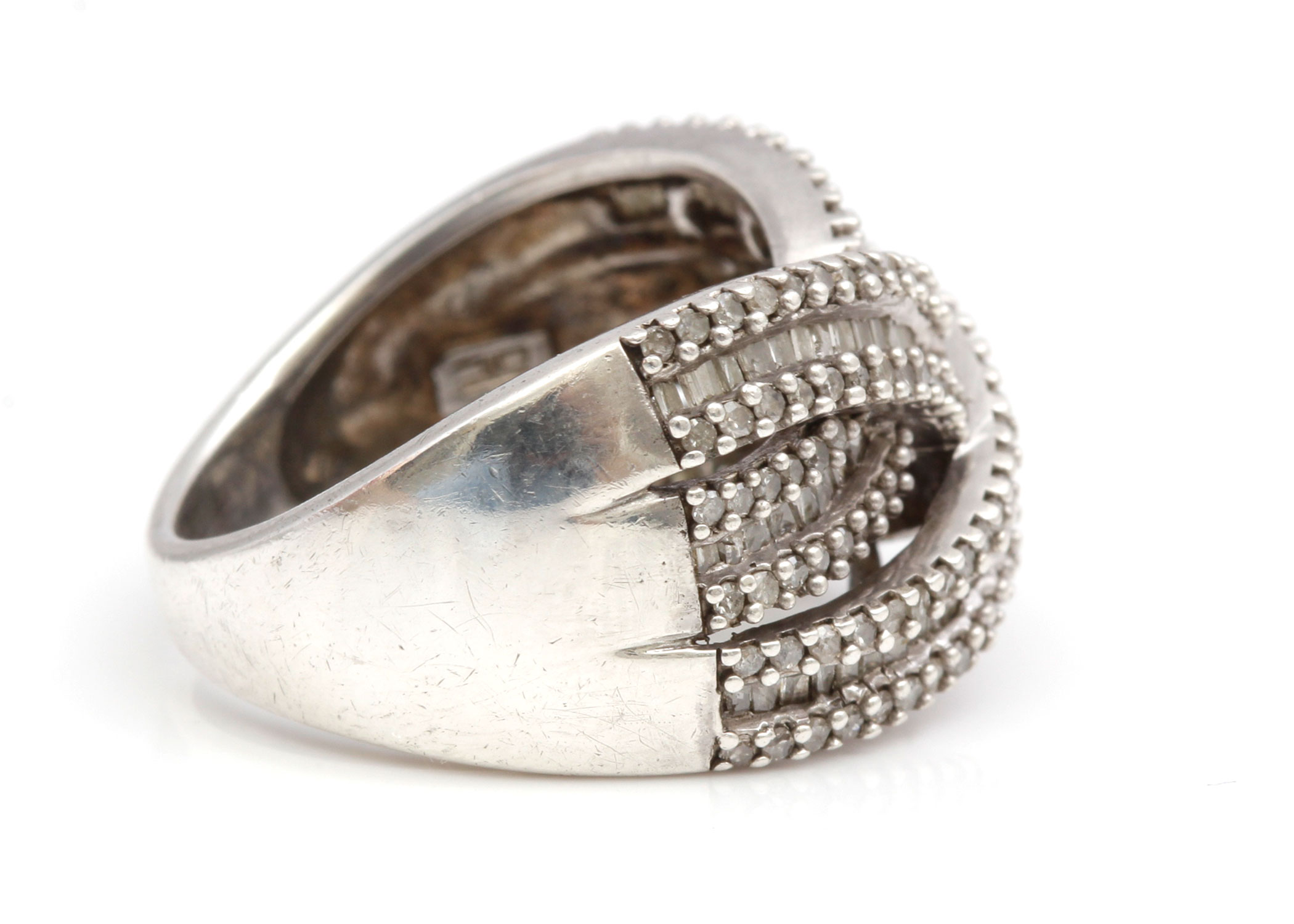 Sterling Silver 1.00 CTW Diamond Band