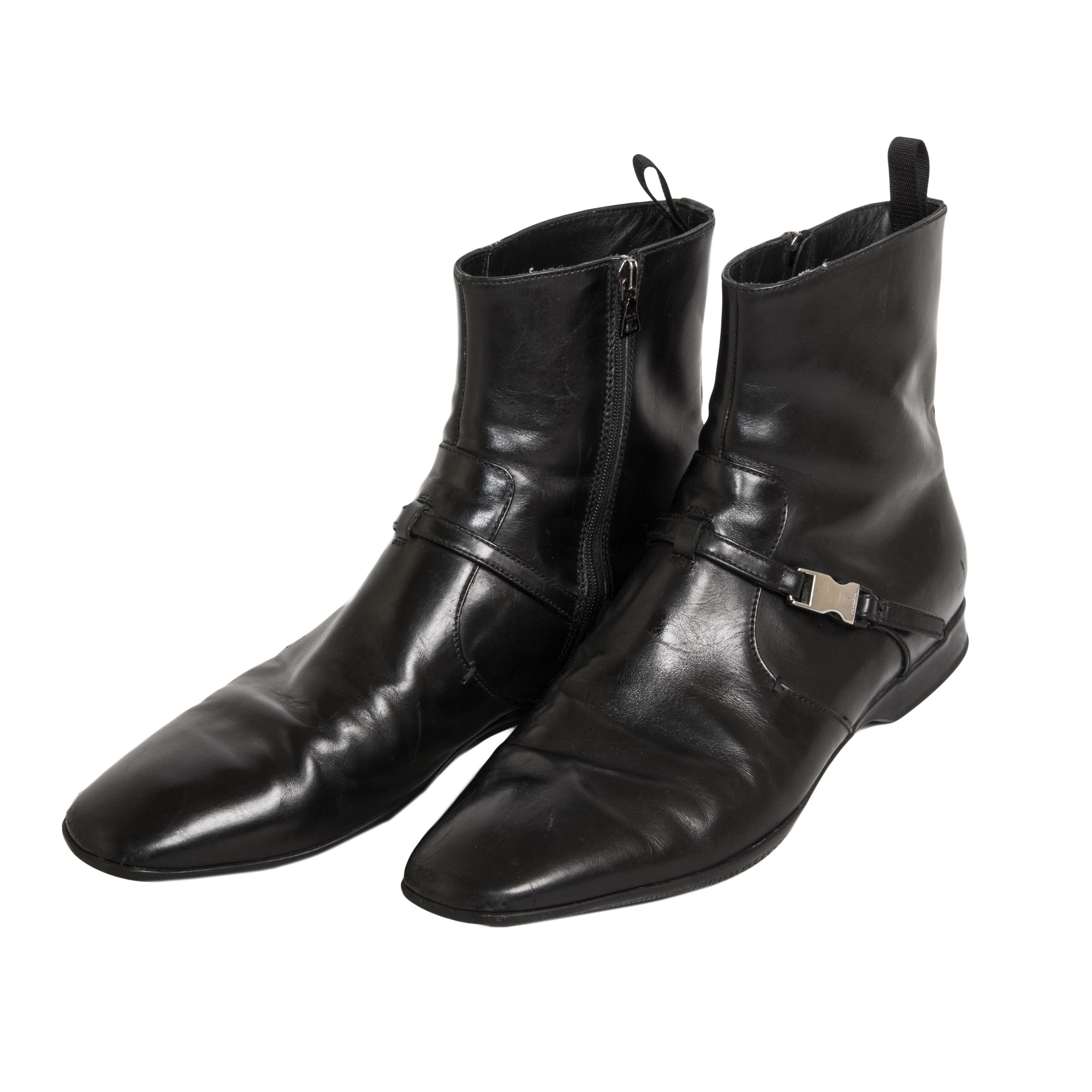 Prada Men's Black Leather Boots