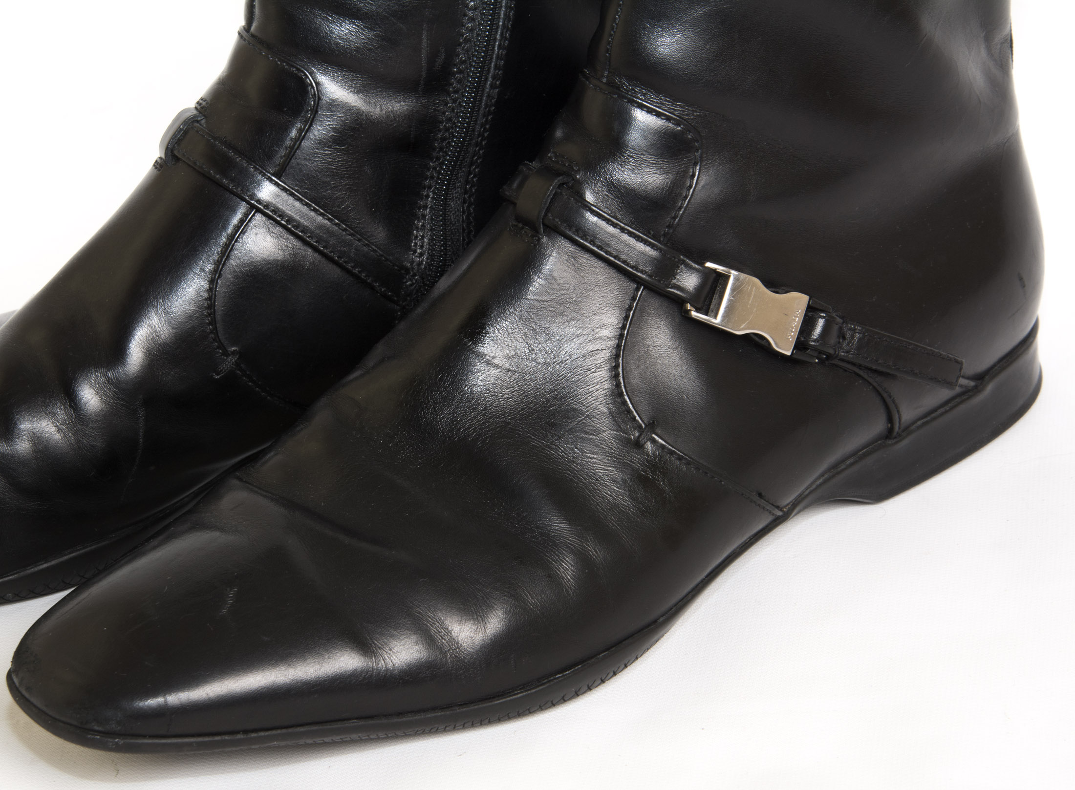 Prada Men's Black Leather Boots