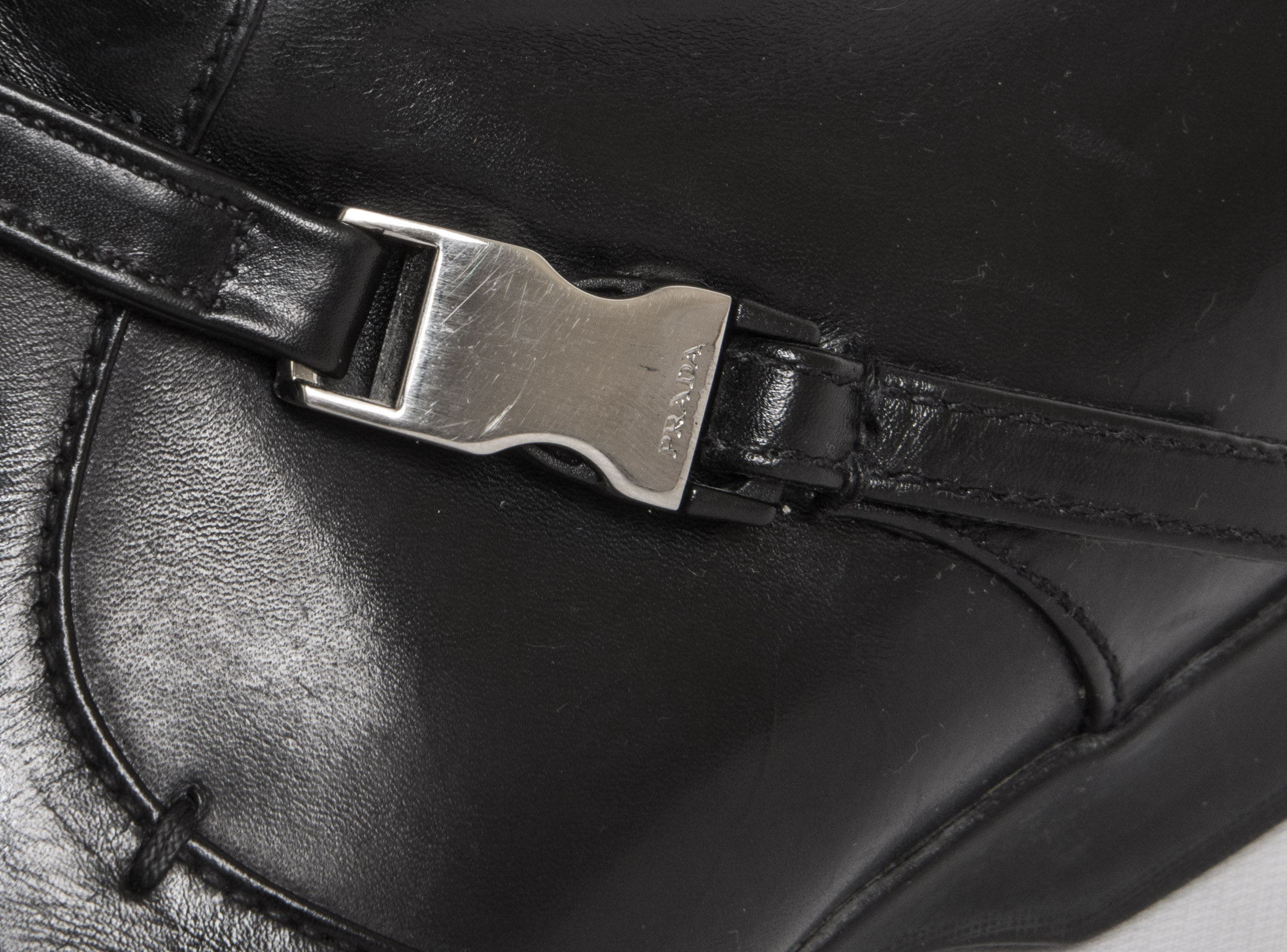 Prada Men's Black Leather Boots