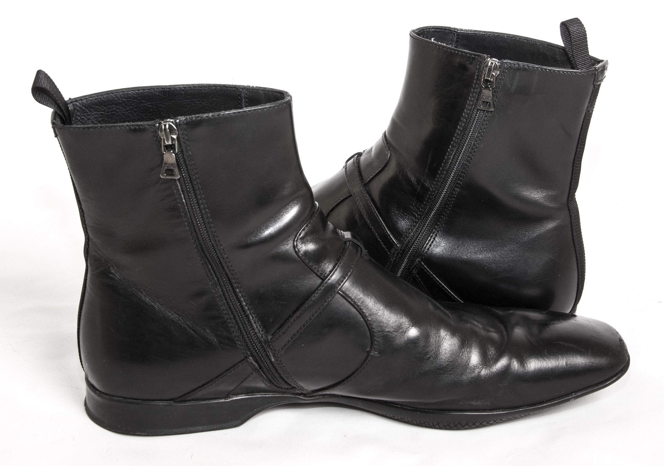 Prada Men's Black Leather Boots