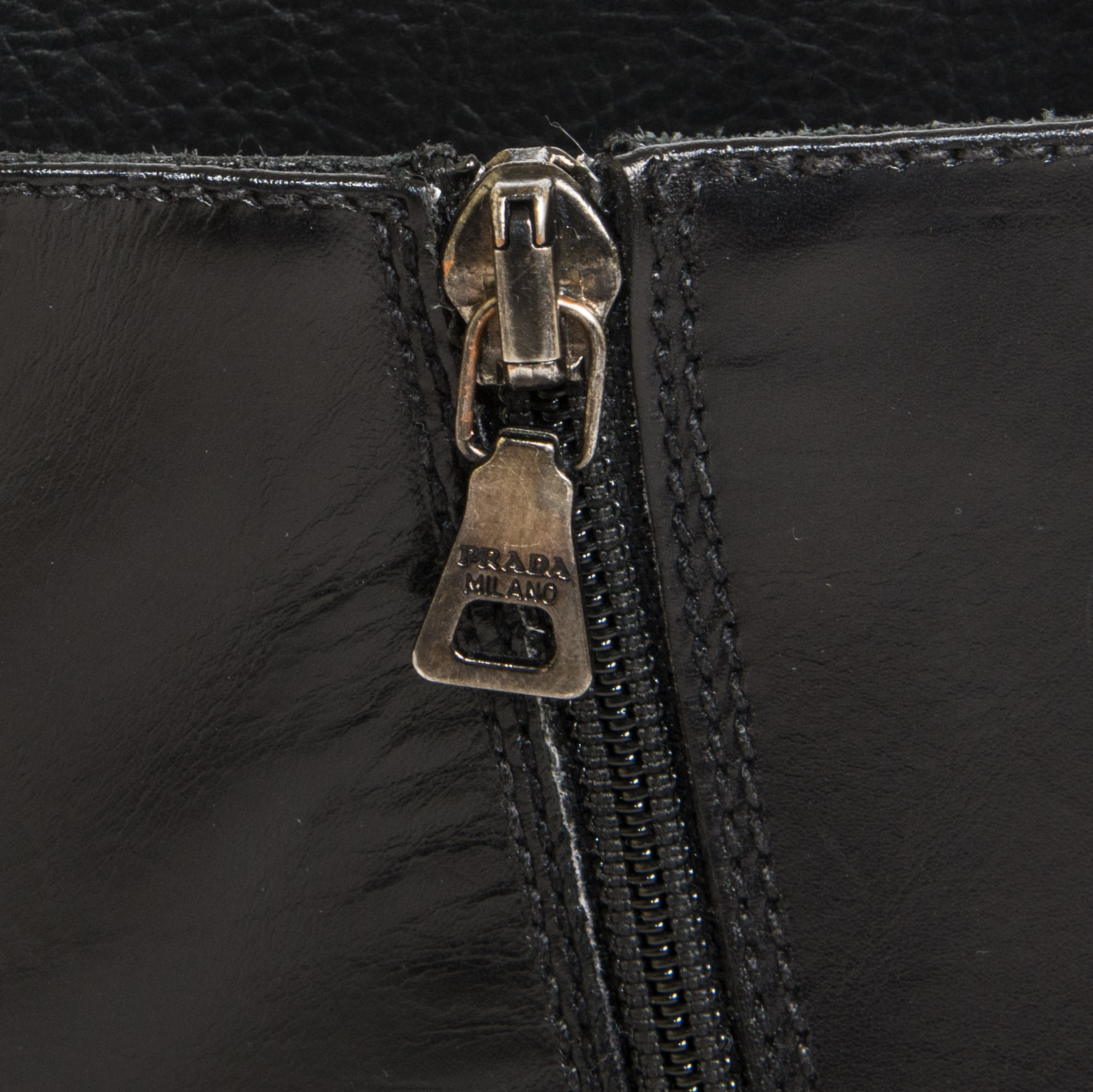 Prada Men's Black Leather Boots