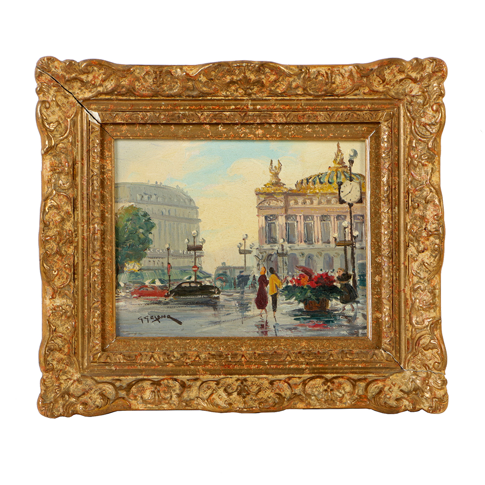 Georges Gerbier Oil Painting on Canvas "Opera - Grand Hotel"