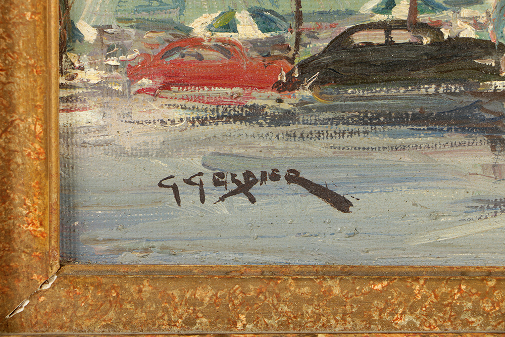 Georges Gerbier Oil Painting on Canvas "Opera - Grand Hotel"