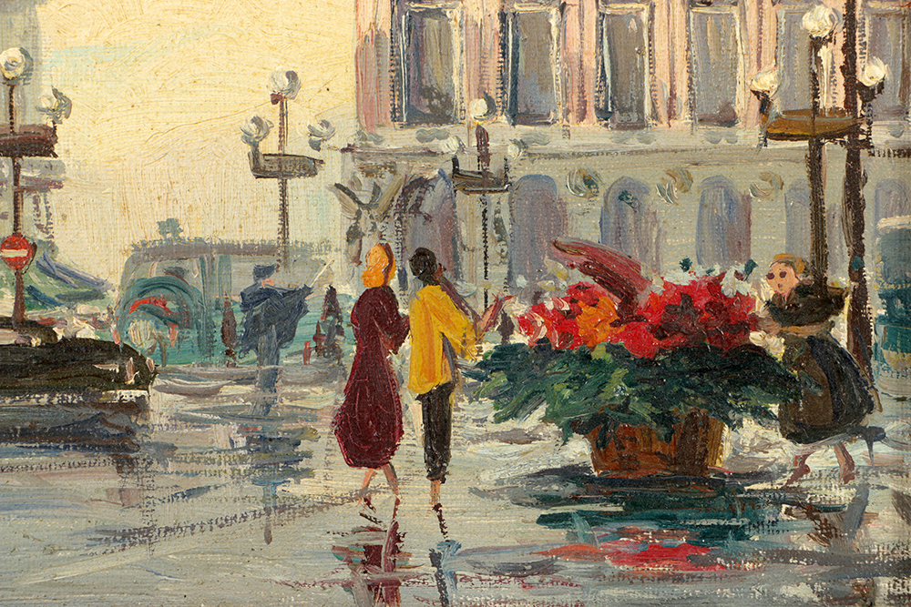 Georges Gerbier Oil Painting on Canvas "Opera - Grand Hotel"