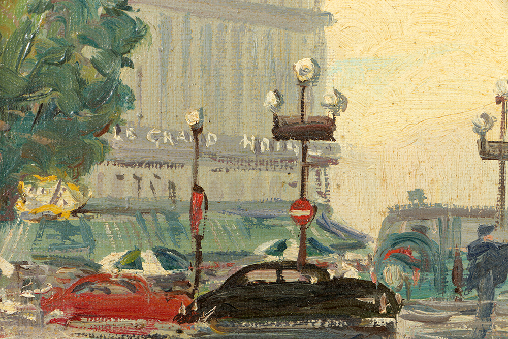 Georges Gerbier Oil Painting on Canvas "Opera - Grand Hotel"