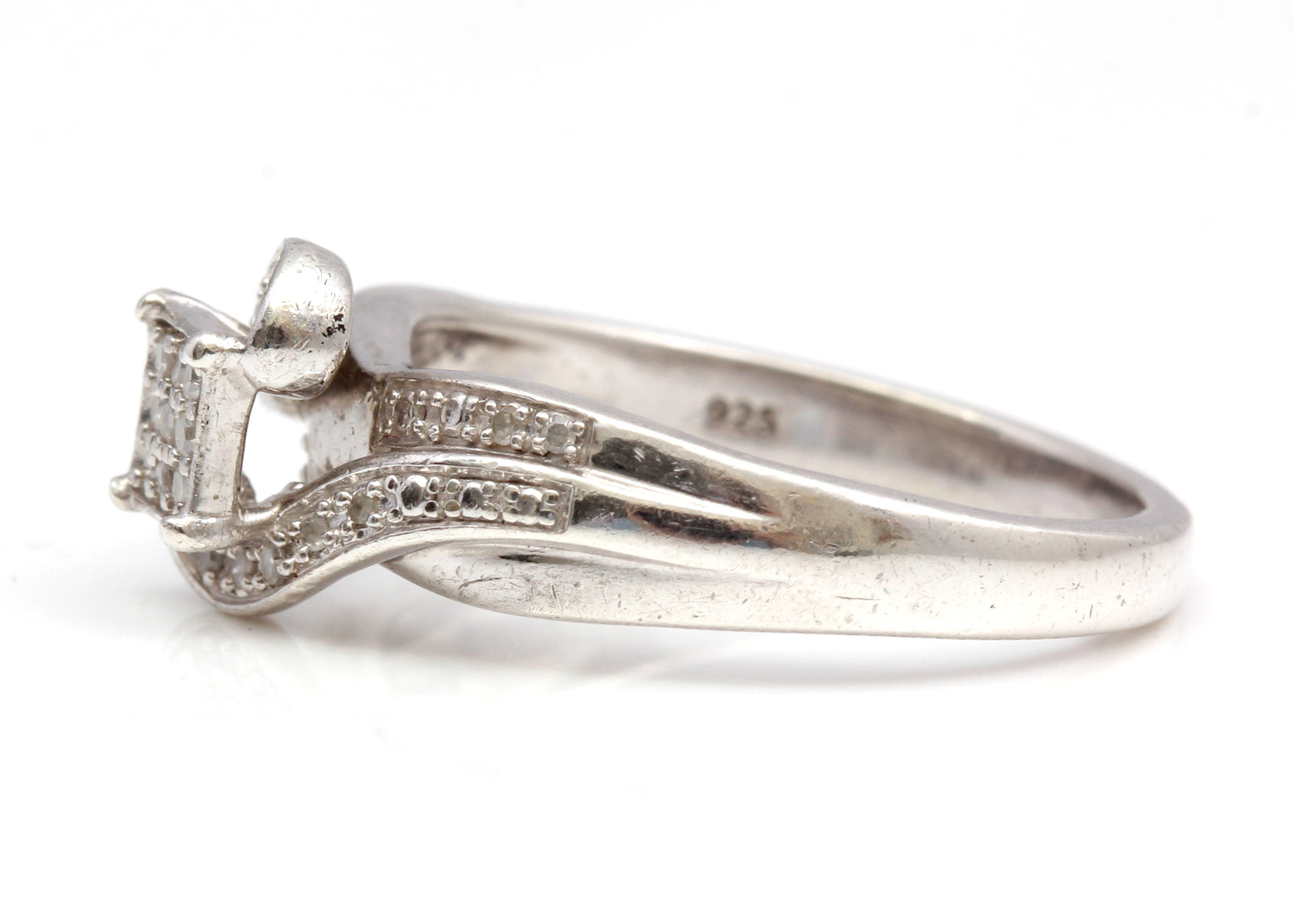 Sterling Silver Diamond Ring