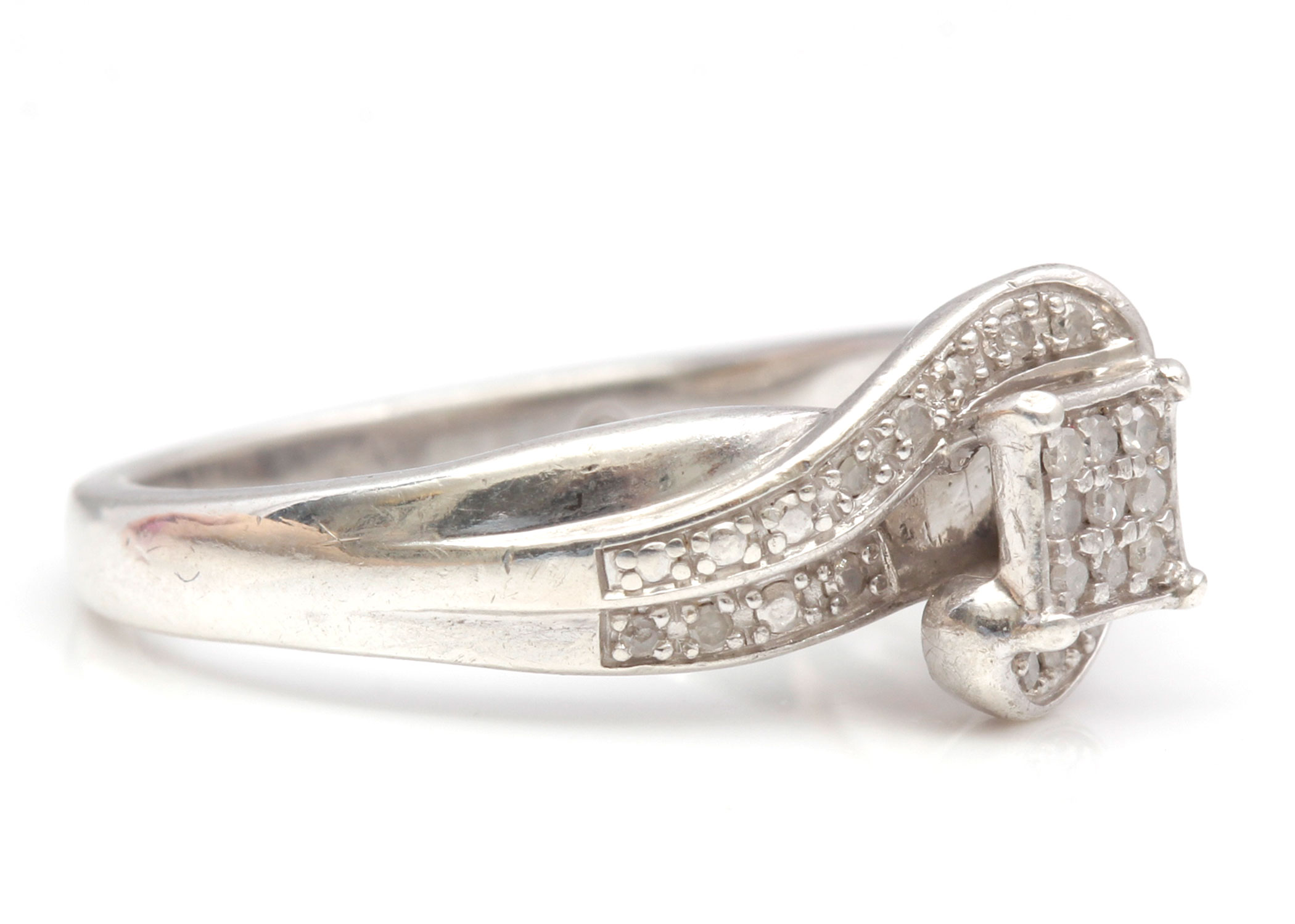 Sterling Silver Diamond Ring
