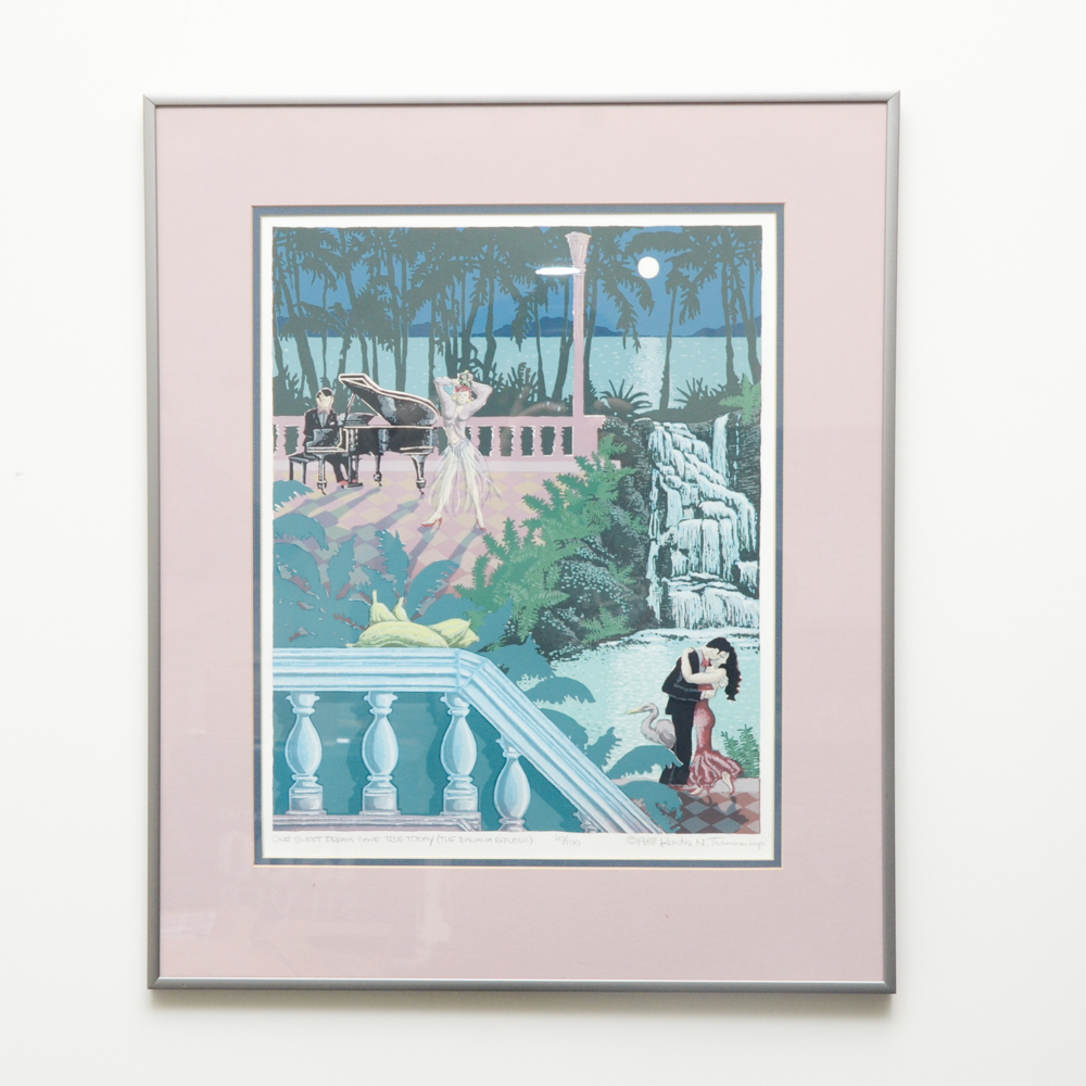 Pair of Kurtis N. Thomas Serigraphs "The Banana Republic"