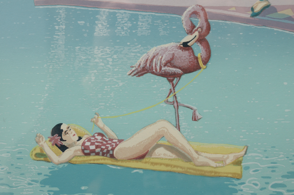 Pair of Kurtis N. Thomas Serigraphs "The Banana Republic"