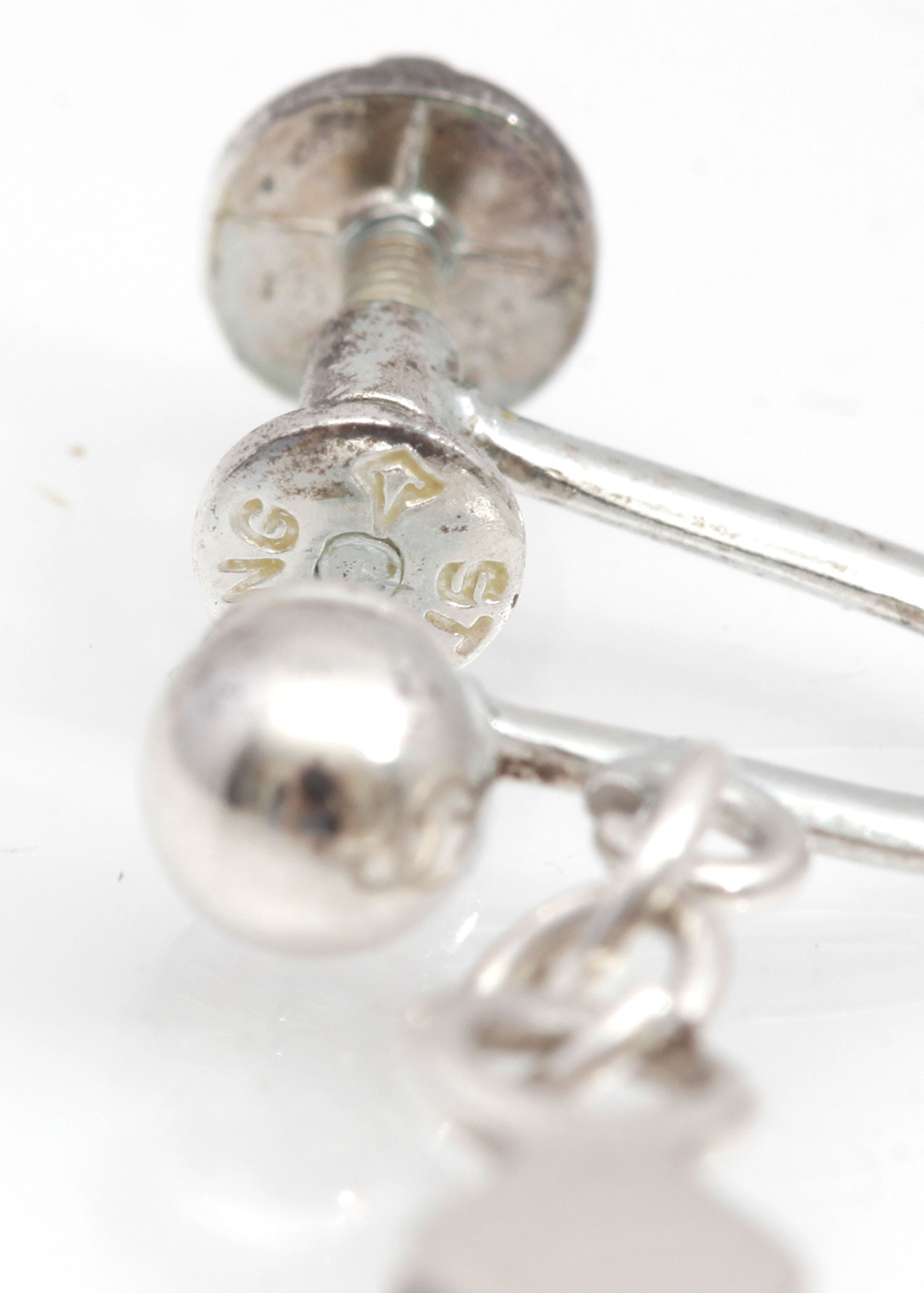 Teme Sterling Silver Charoite Cross Earrings