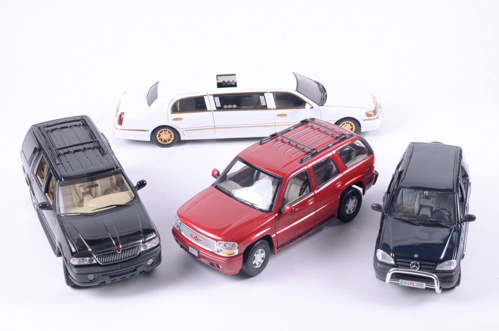 Collection of Modern SUV and Limousine Replicas