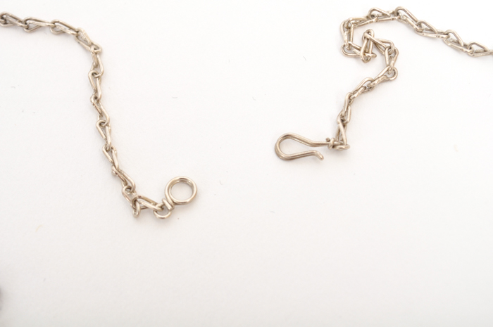 Rhodolite, Pearl and Sterling Silver Necklace and Earrings