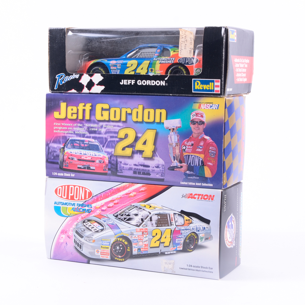 Set of Jeff Gordon NASCAR Die-Cast Replica Cars