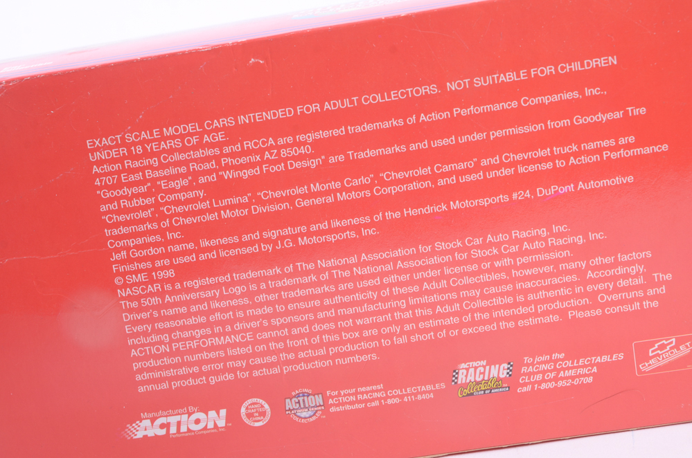 Set of Jeff Gordon NASCAR Die-Cast Replica Cars