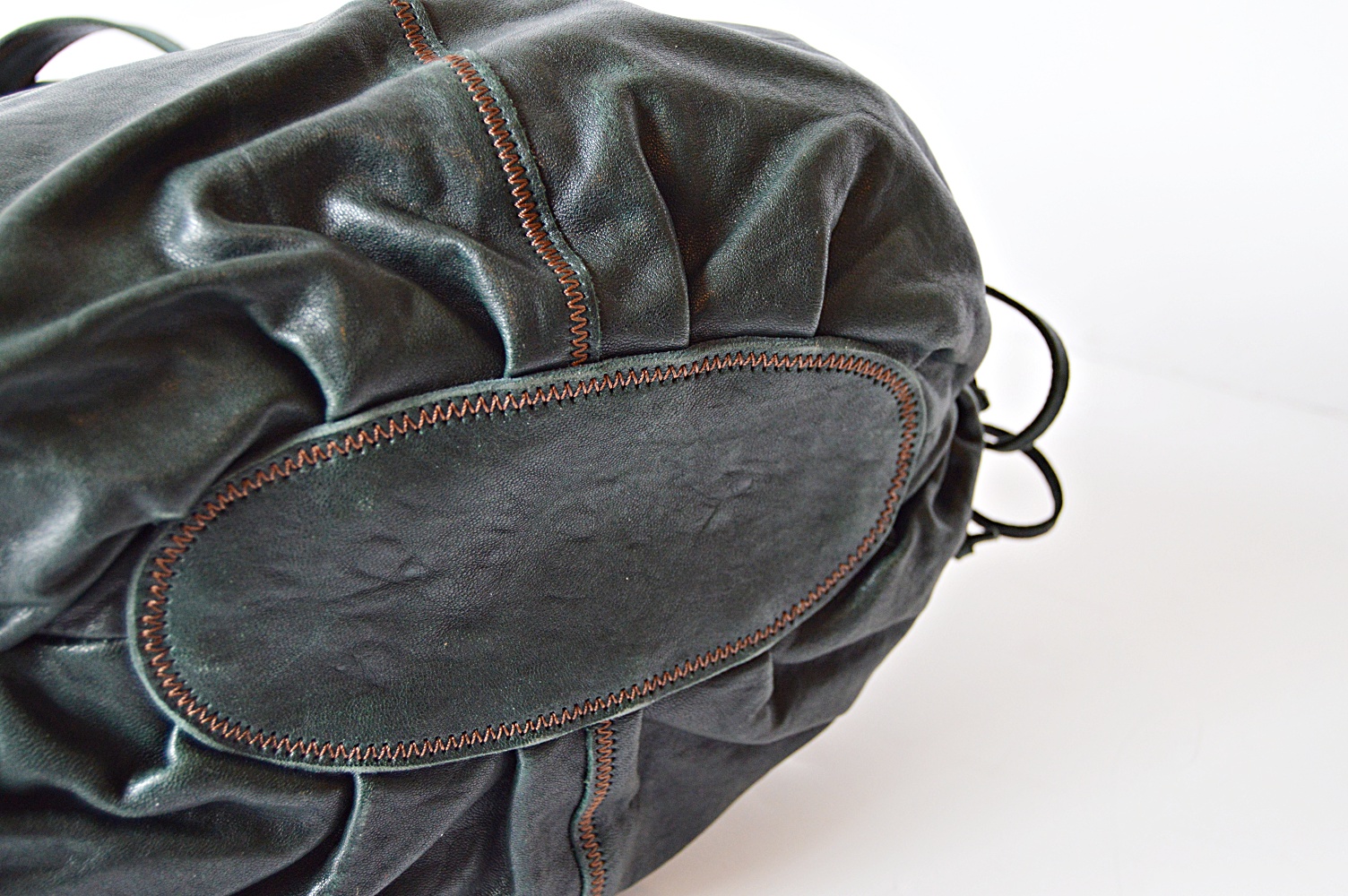 Lucky Brand Forest Green Lamb Leather Handbag