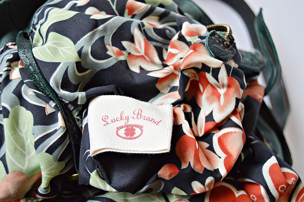 Lucky Brand Forest Green Lamb Leather Handbag