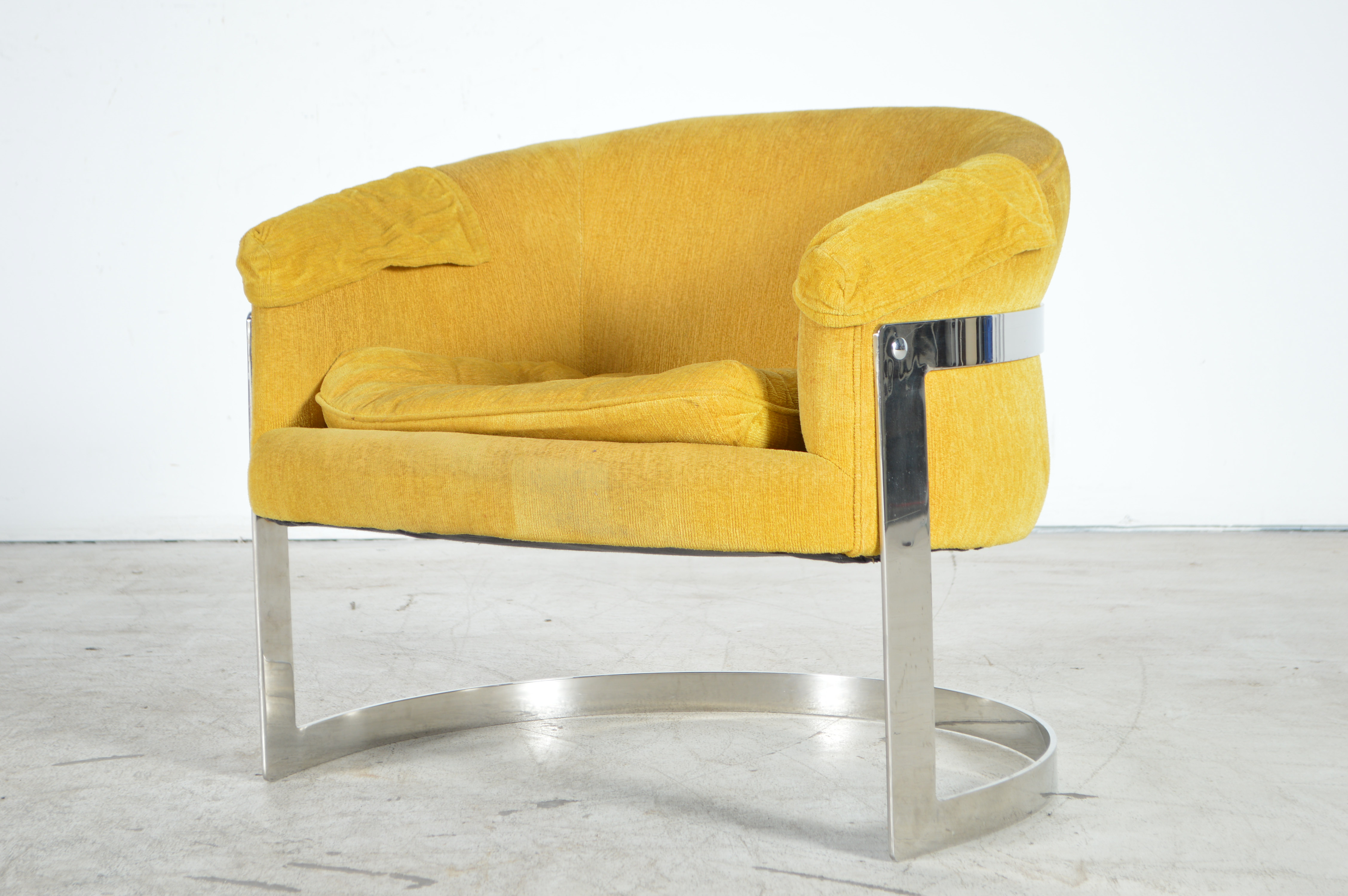 Yellow Mid Century Modern Club Chairs