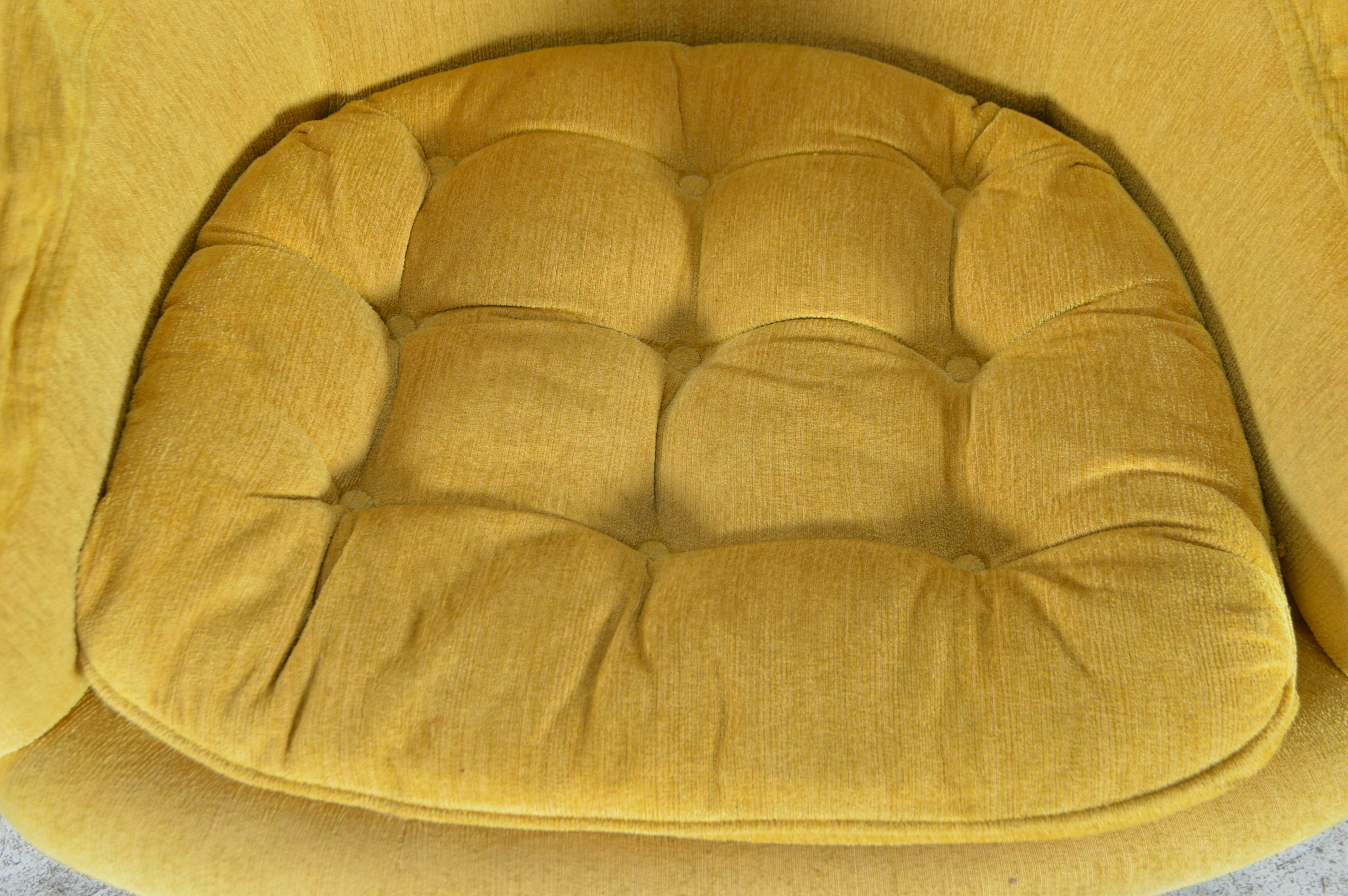 Yellow Mid Century Modern Club Chairs