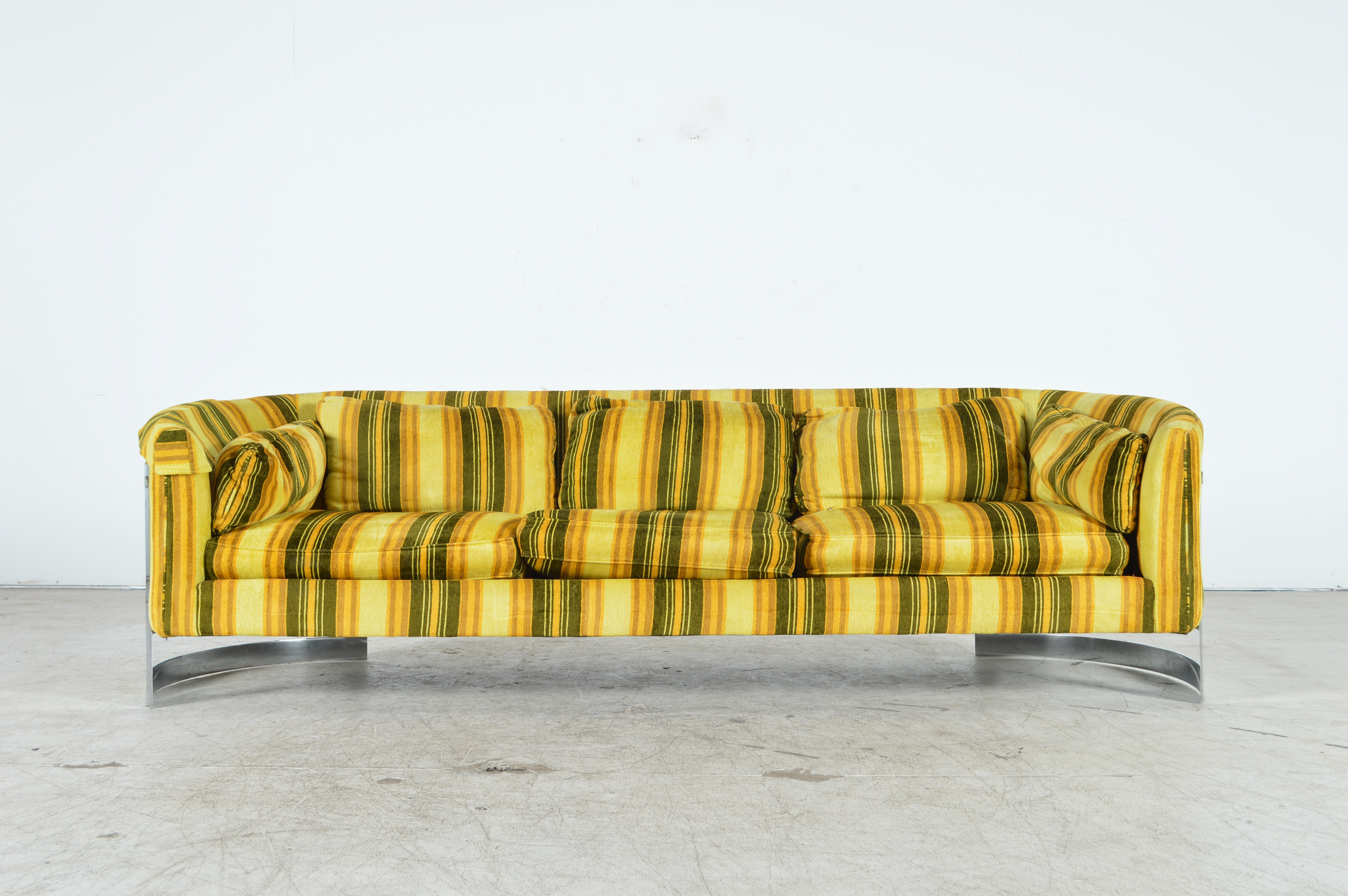Vintage 1970s Sofa by Hubbuch in the Style of Milo Baughman