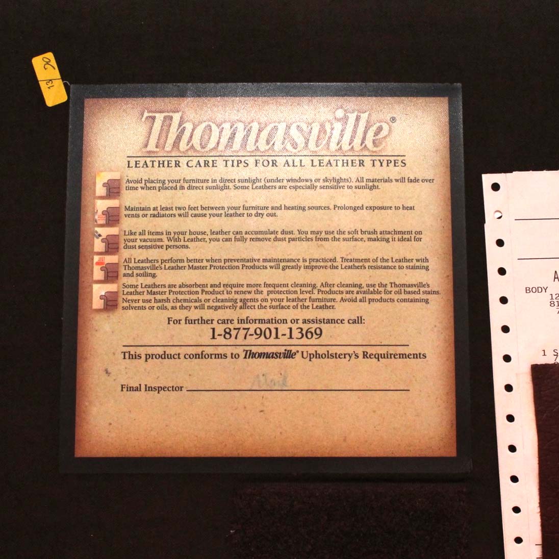 Thomasville Brown Leather Chair and Ottoman