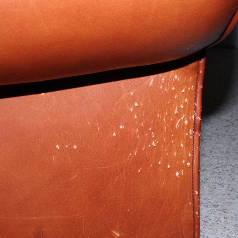 Thomasville Brown Leather Chair and Ottoman